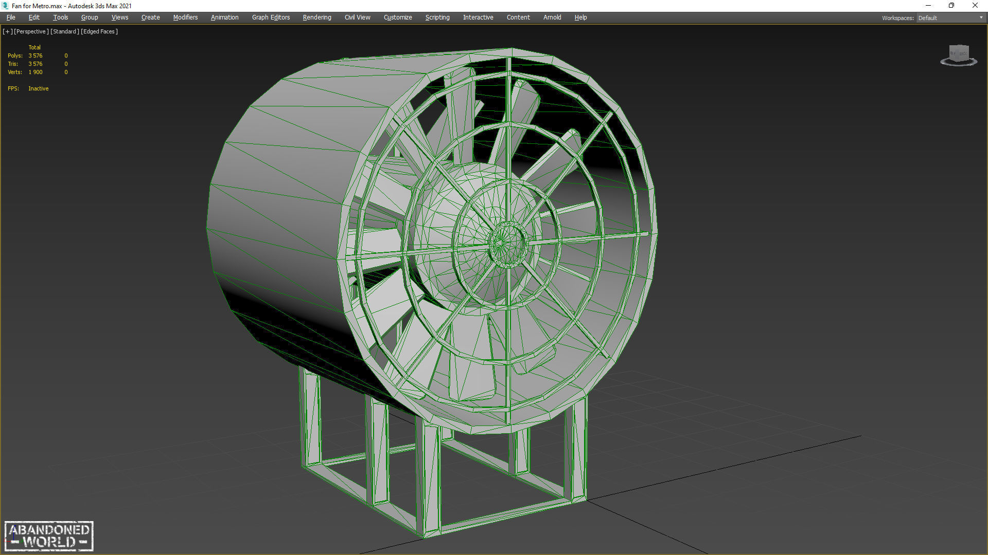 Fan for Metro Free low-poly 3D model_11