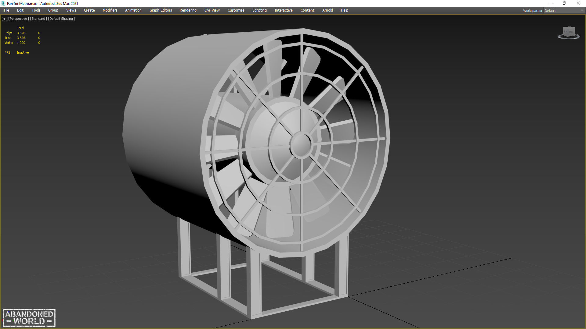 Fan for Metro Free low-poly 3D model_10