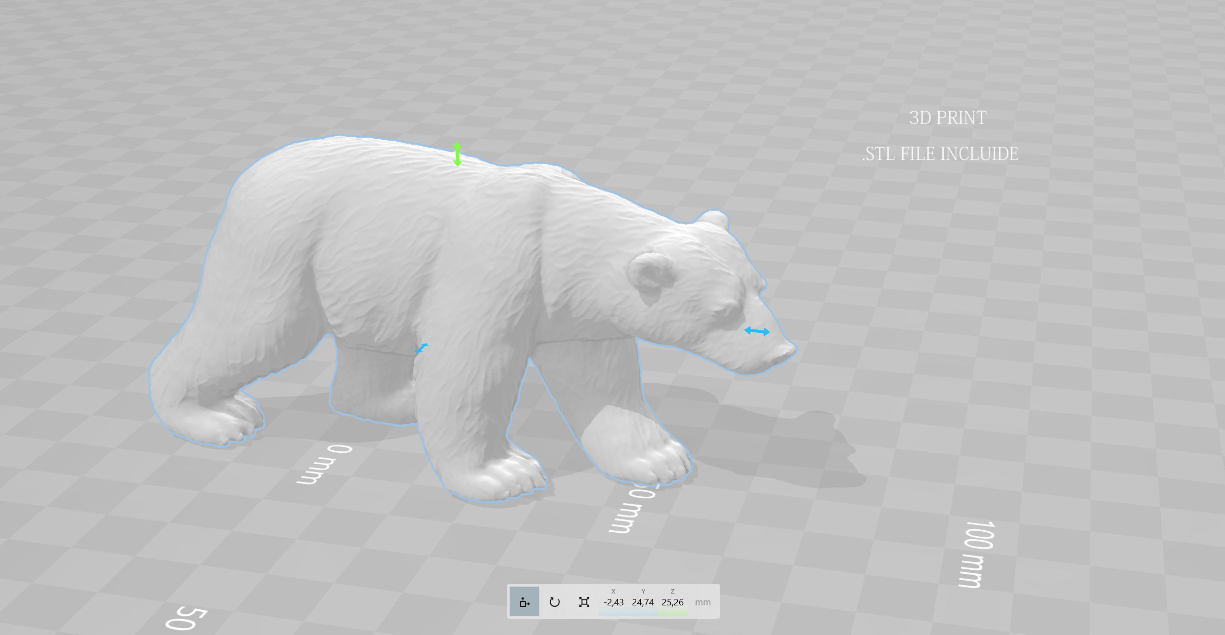 POLAR BEAR Low-poly 3D model_7