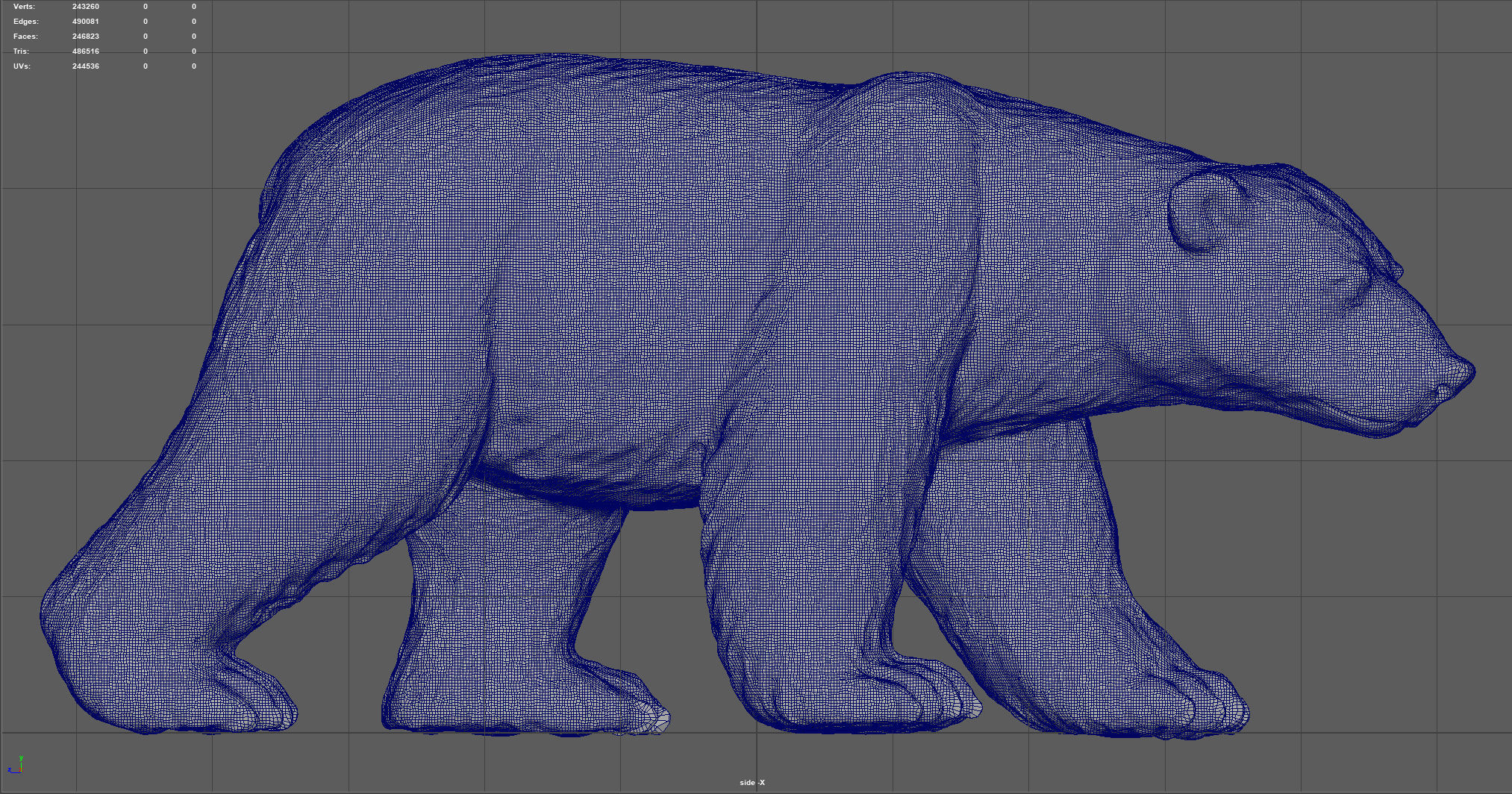 POLAR BEAR Low-poly 3D model_12