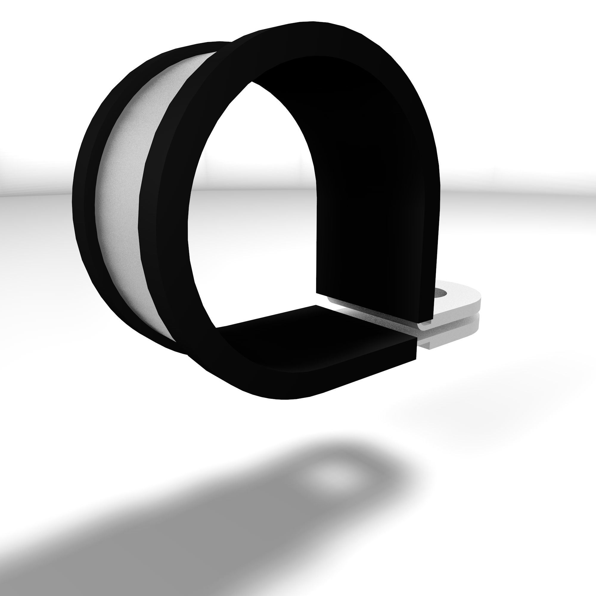 Steel clamp with rubber protection Low-poly 3D model_21