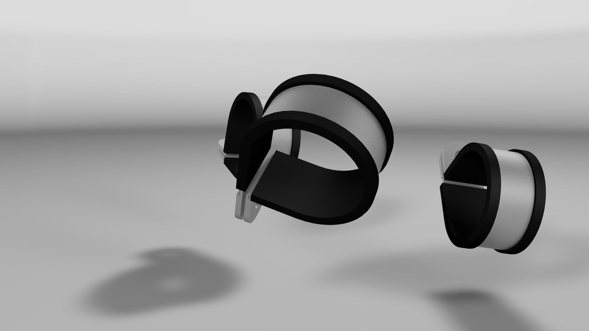 Steel clamp with rubber protection Low-poly 3D model_19
