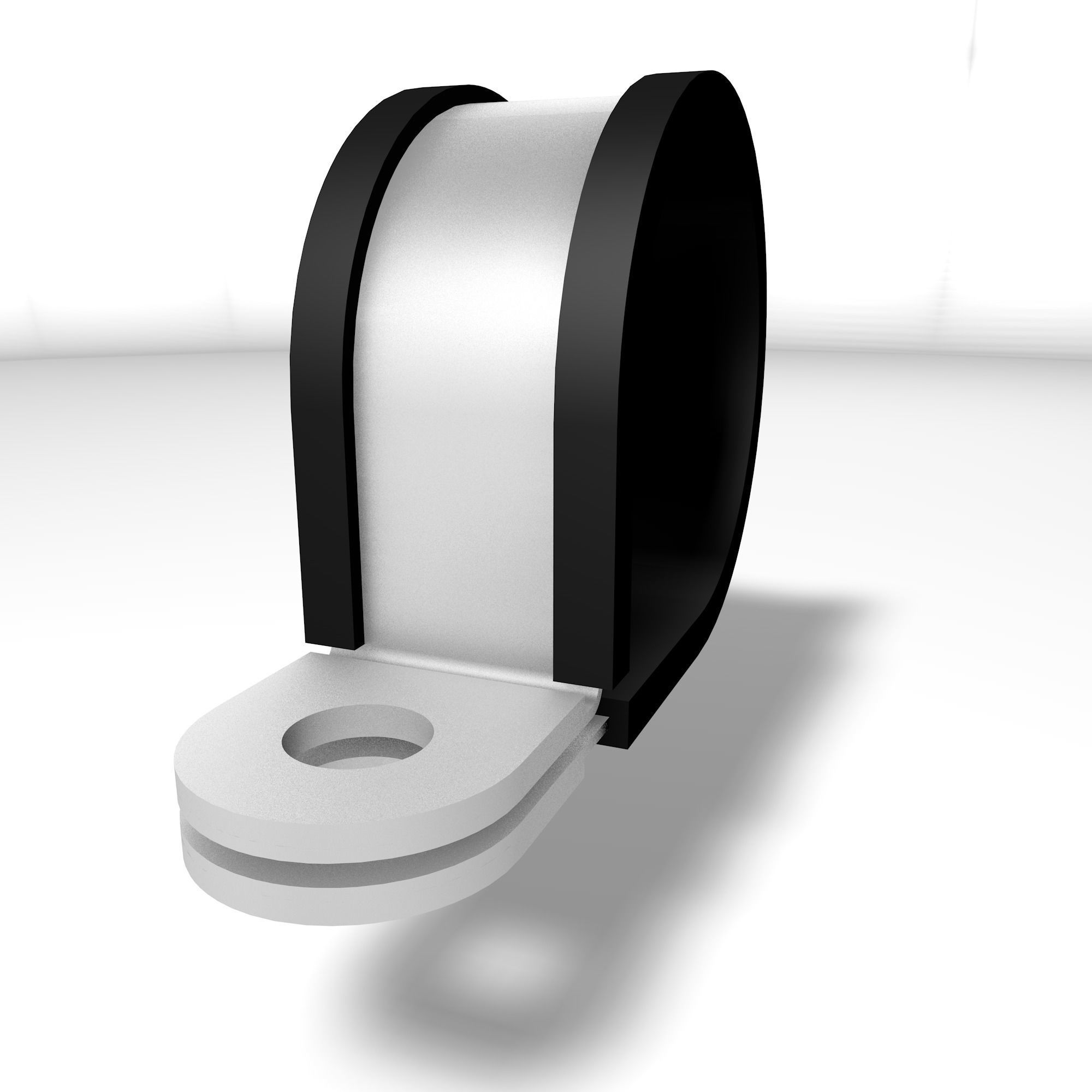 Steel clamp with rubber protection Low-poly 3D model_25