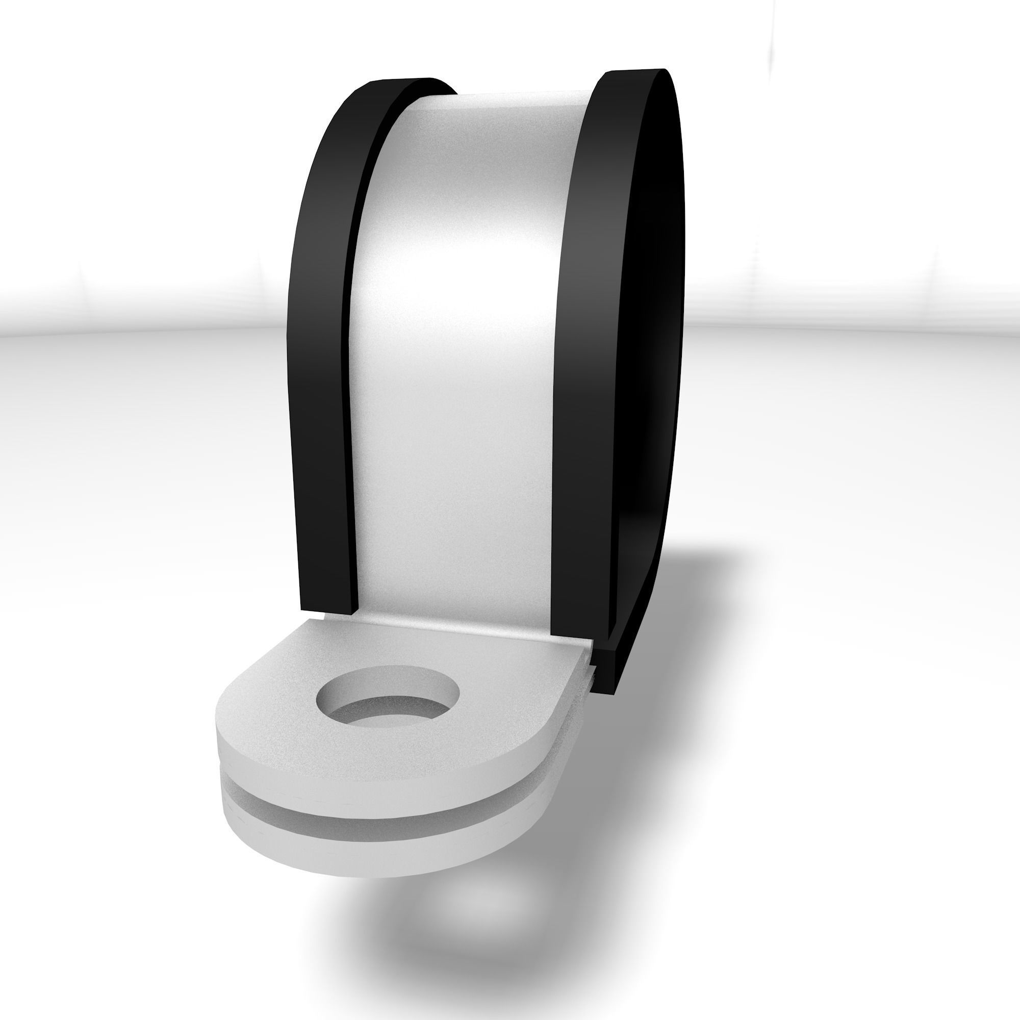 Steel clamp with rubber protection Low-poly 3D model_28