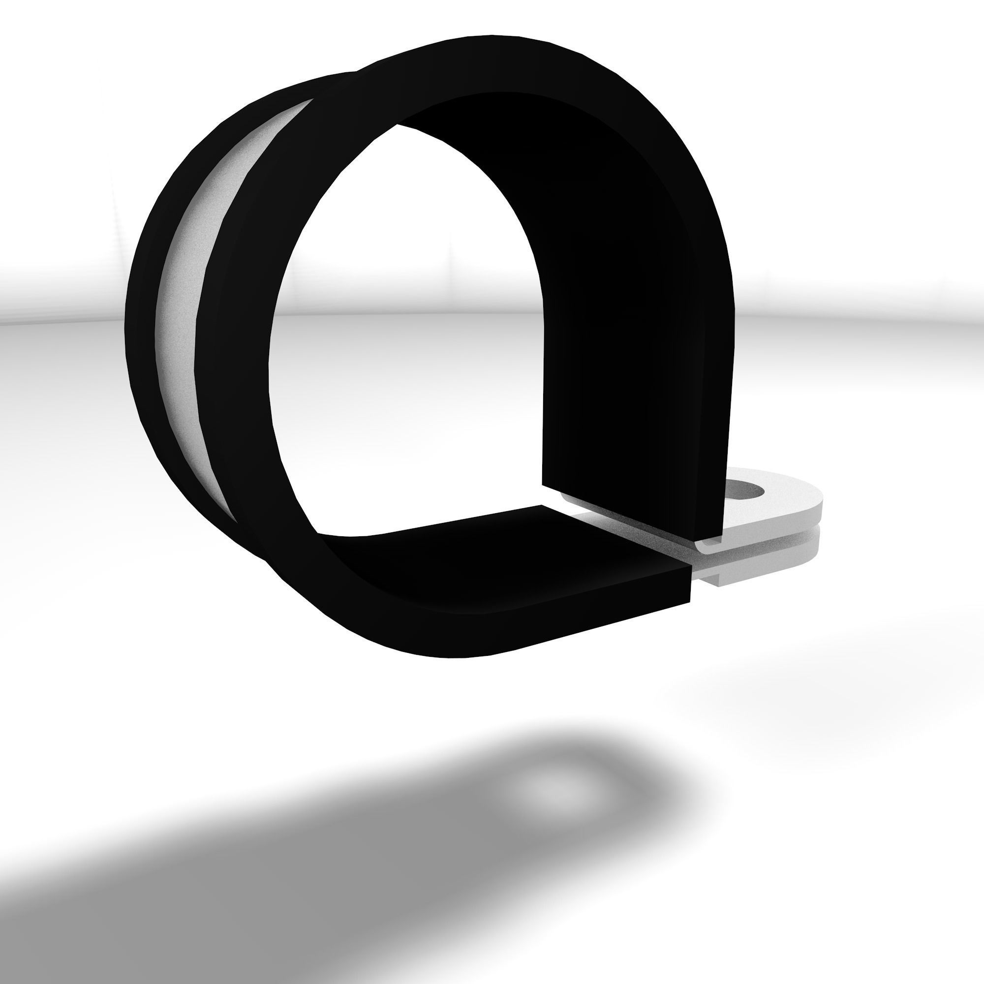 Steel clamp with rubber protection Low-poly 3D model_20