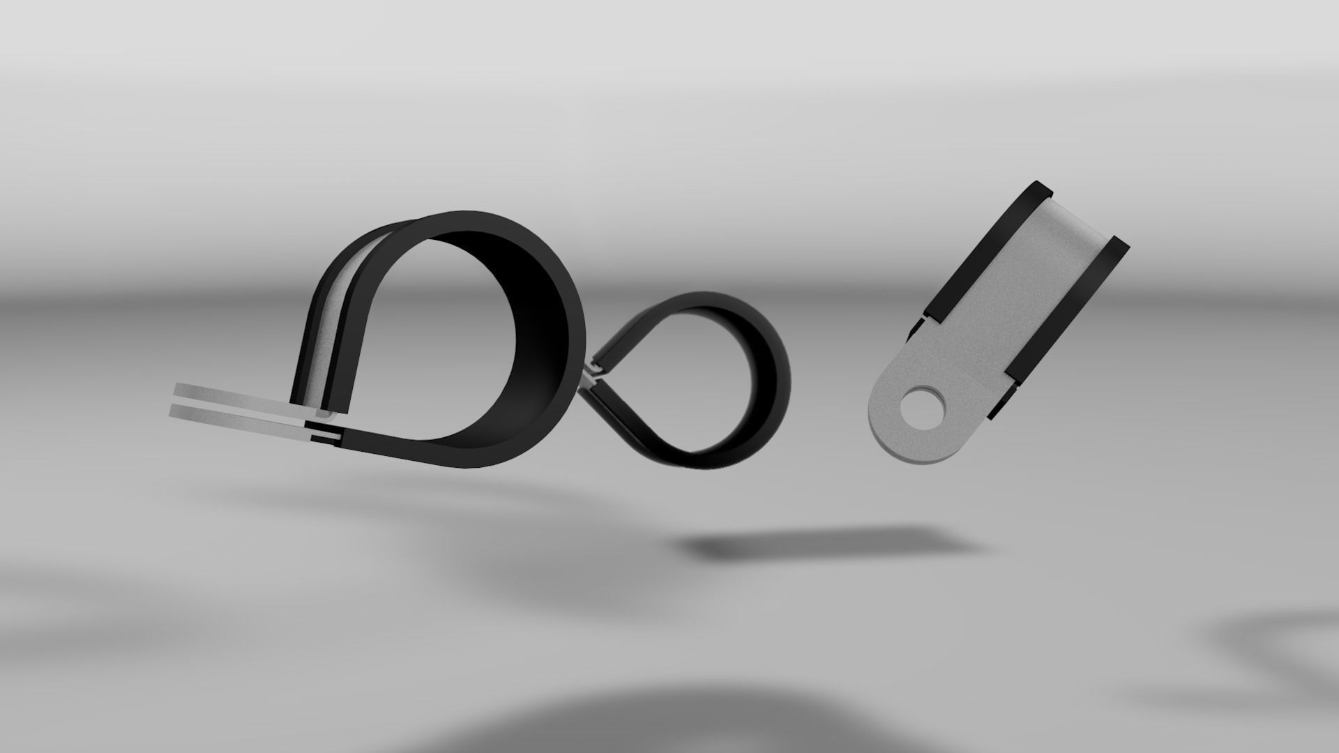 Steel clamp with rubber protection Low-poly 3D model_14