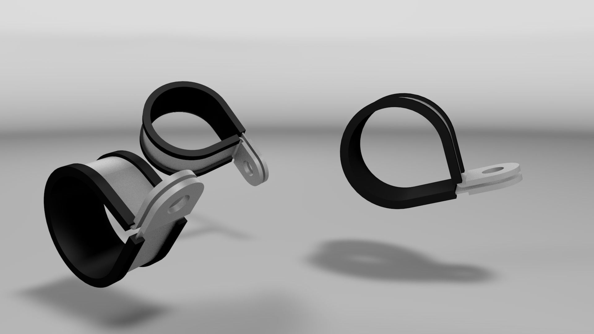 Steel clamp with rubber protection Low-poly 3D model_17