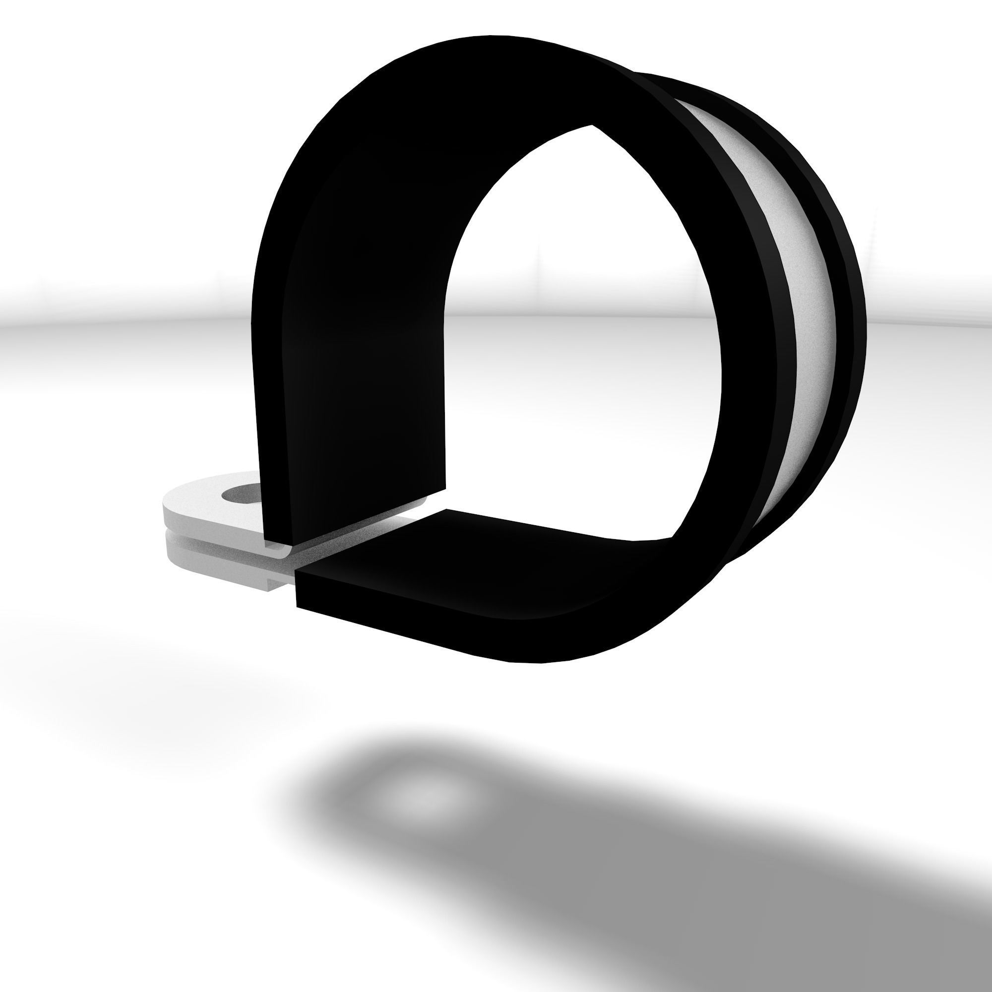 Steel clamp with rubber protection Low-poly 3D model_26