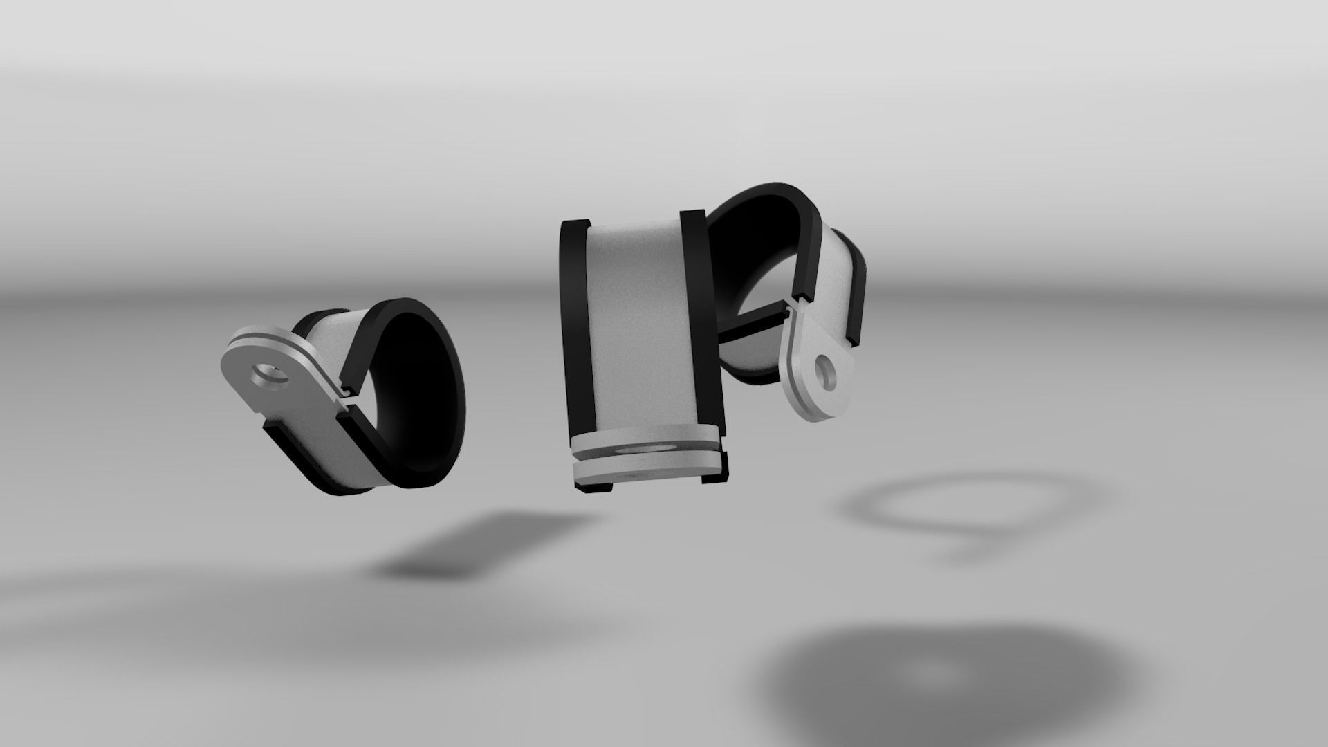 Steel clamp with rubber protection Low-poly 3D model_13