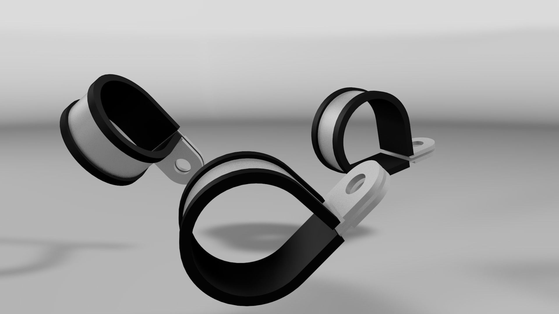 Steel clamp with rubber protection Low-poly 3D model_15