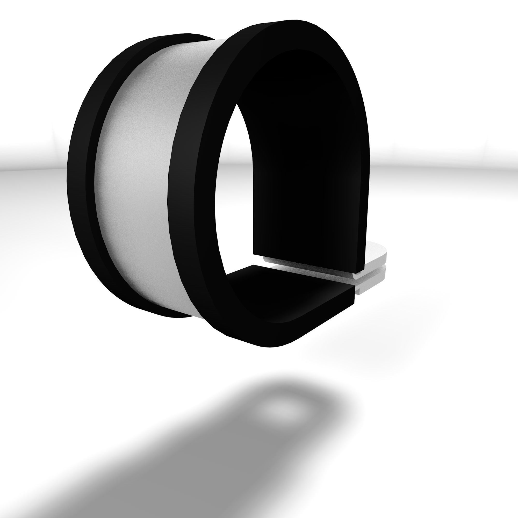 Steel clamp with rubber protection Low-poly 3D model_31