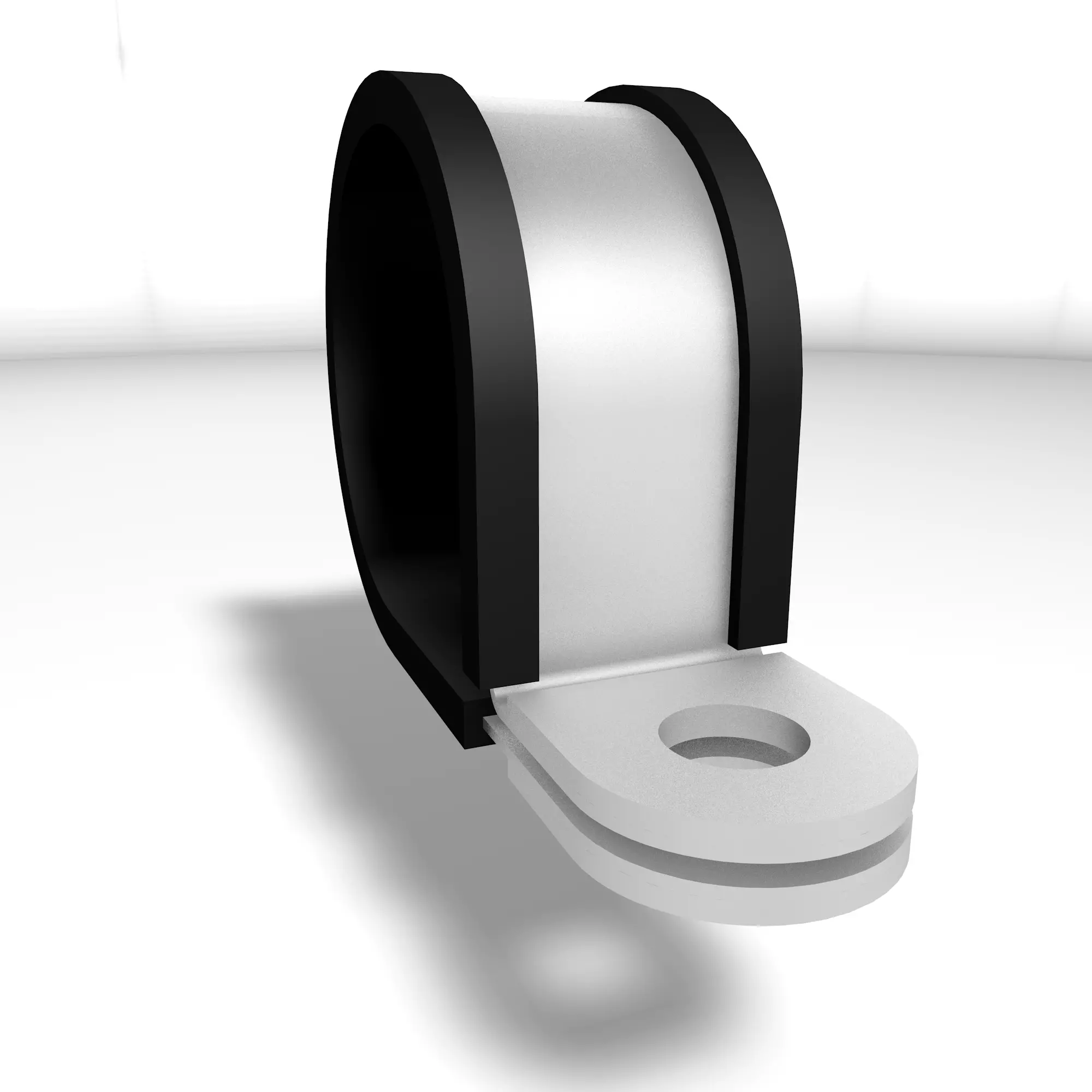 Steel clamp with rubber protection Low-poly 3D model_0