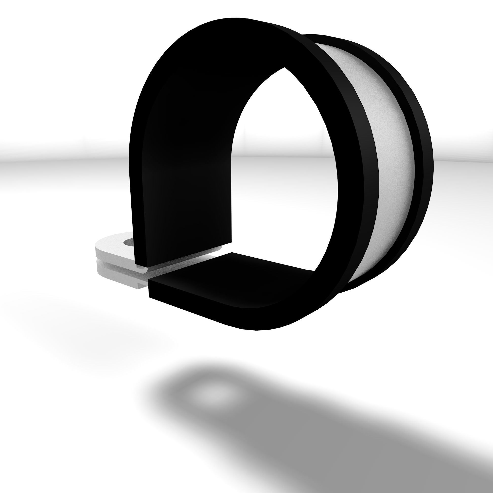 Steel clamp with rubber protection Low-poly 3D model_24