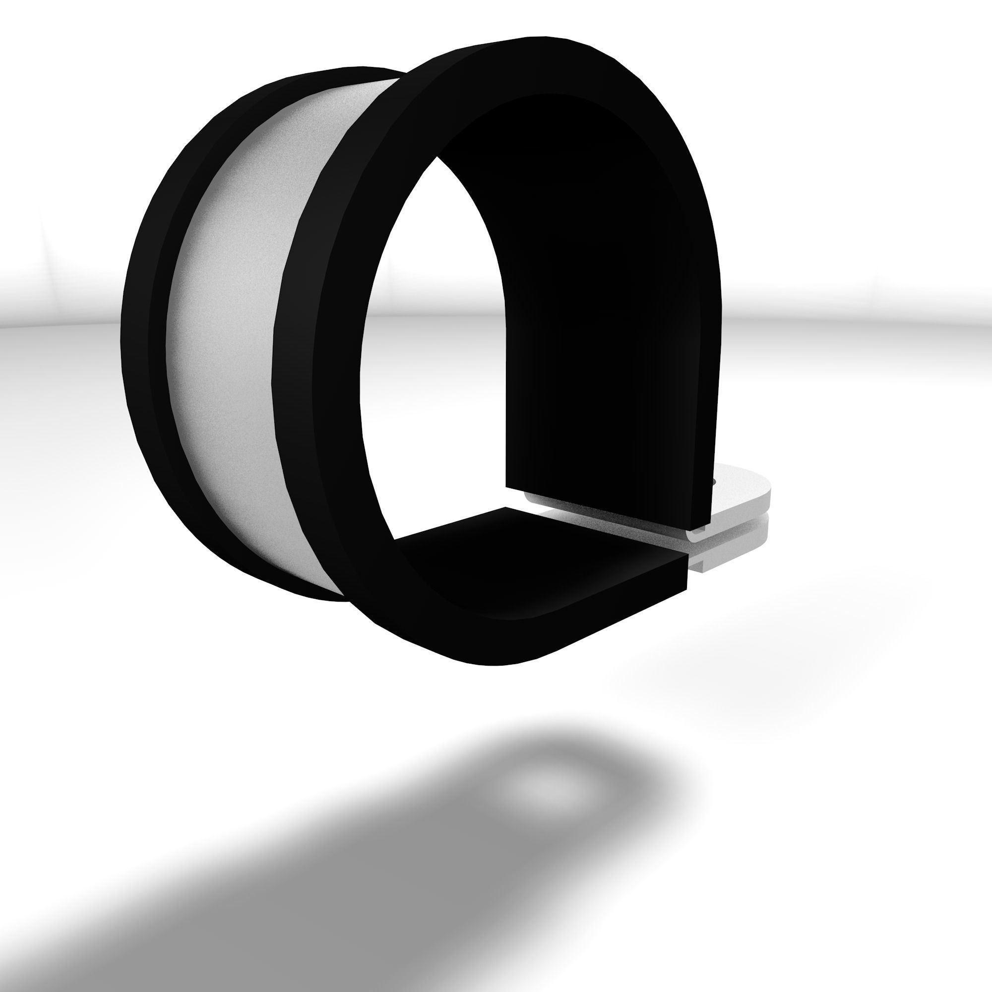 Steel clamp with rubber protection Low-poly 3D model_32