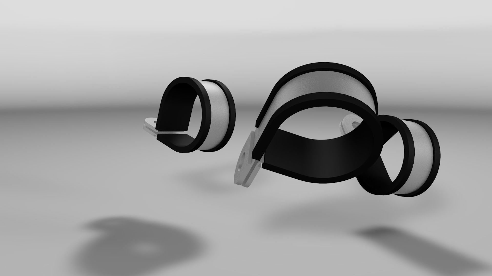 Steel clamp with rubber protection Low-poly 3D model_16