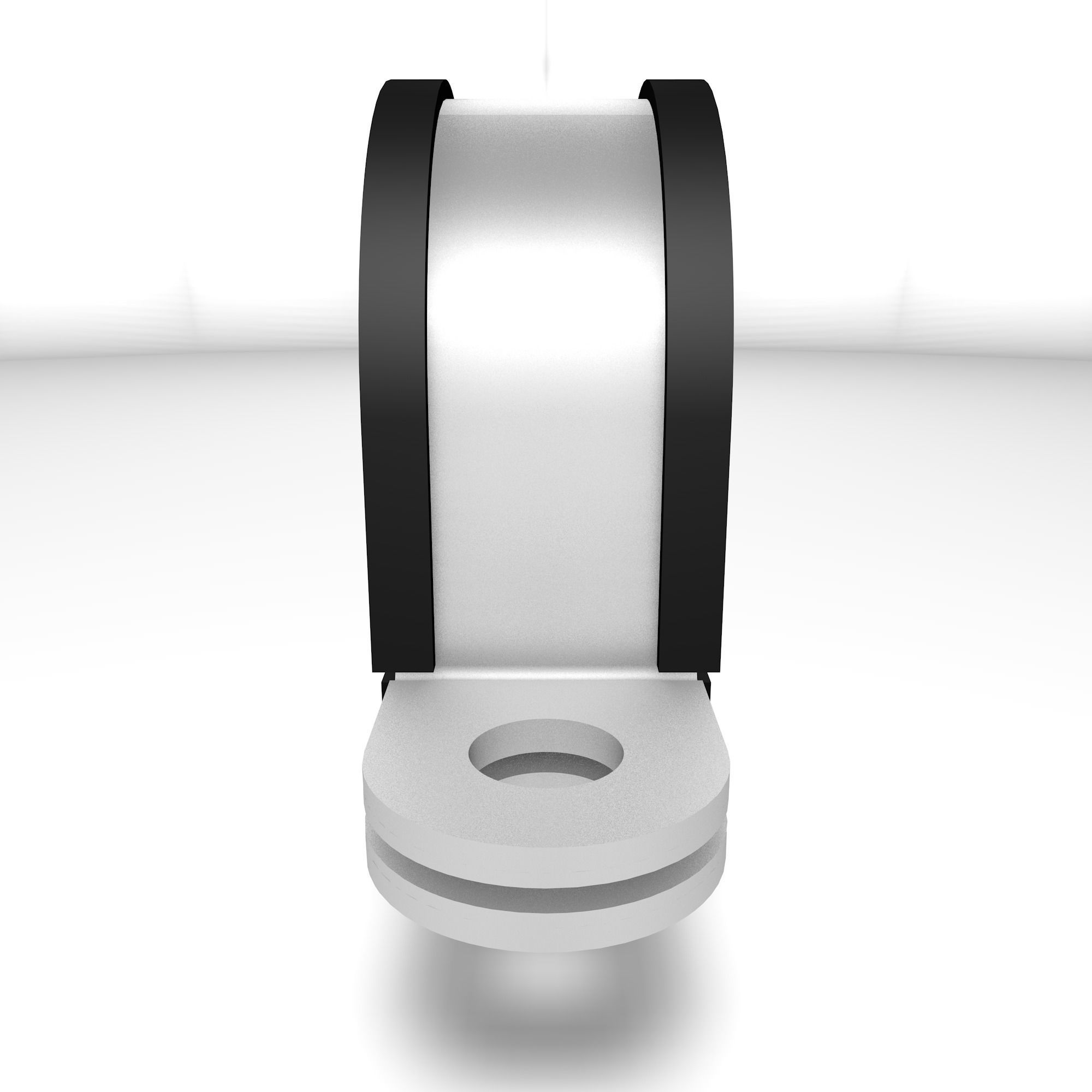 Steel clamp with rubber protection Low-poly 3D model_27