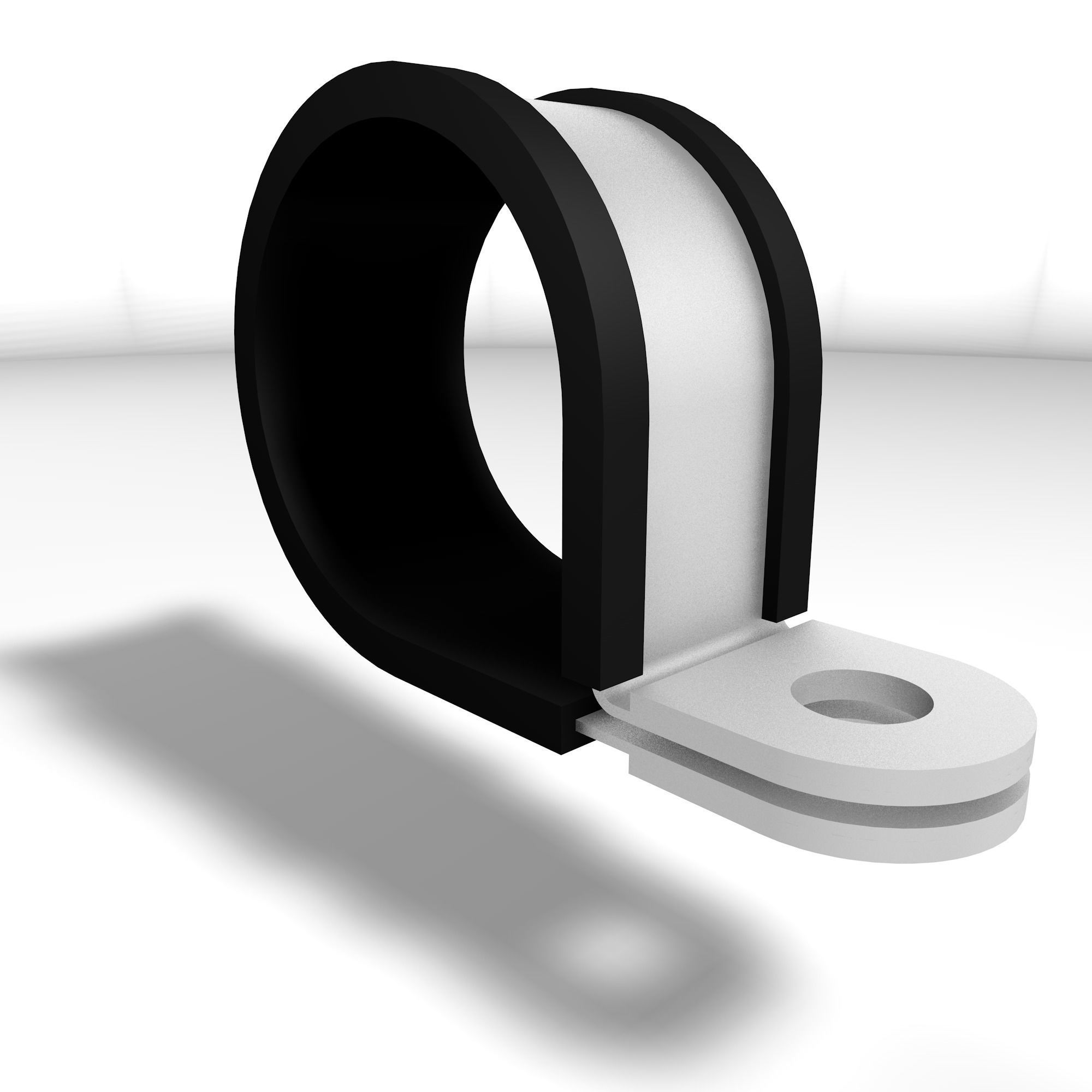 Steel clamp with rubber protection Low-poly 3D model_6