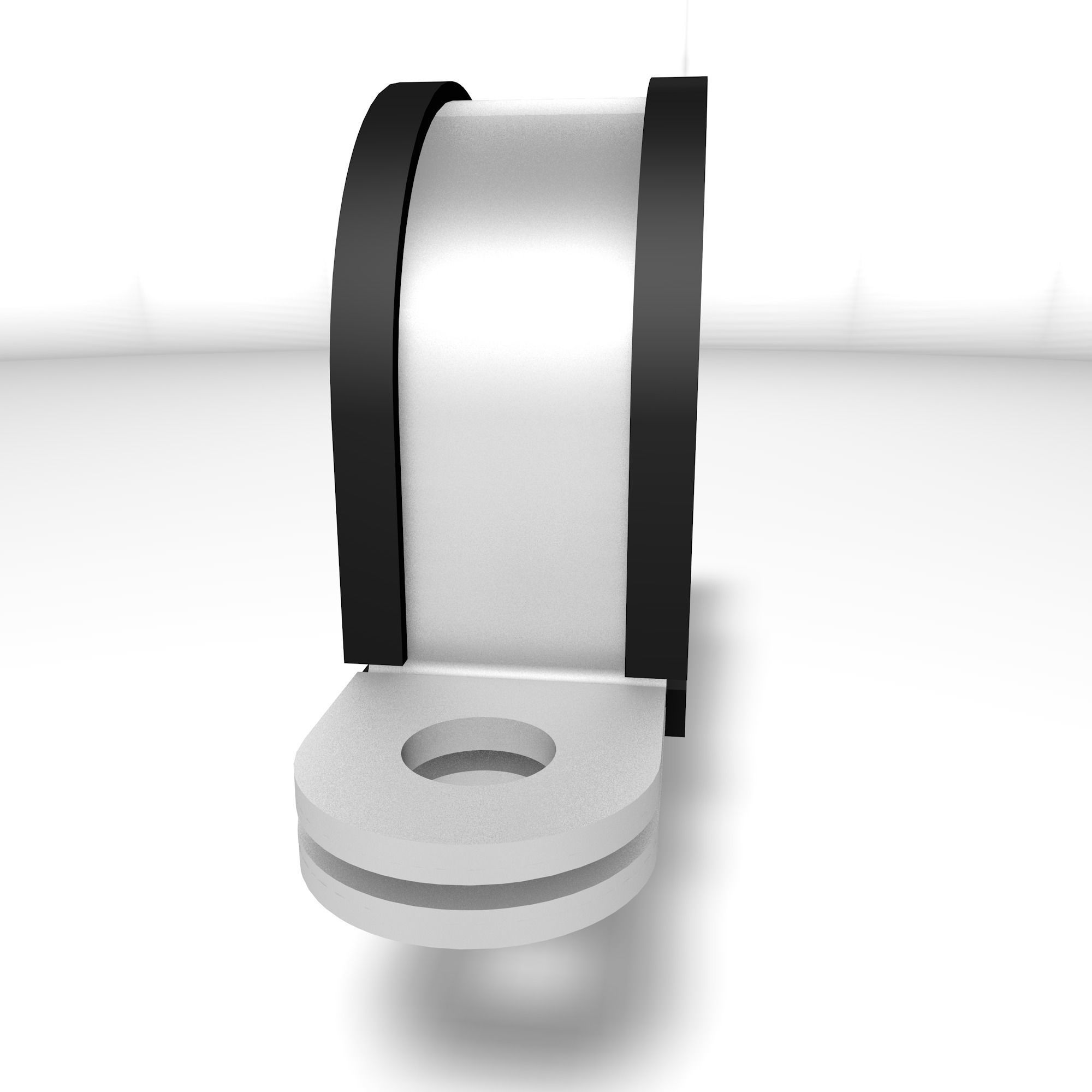 Steel clamp with rubber protection Low-poly 3D model_29