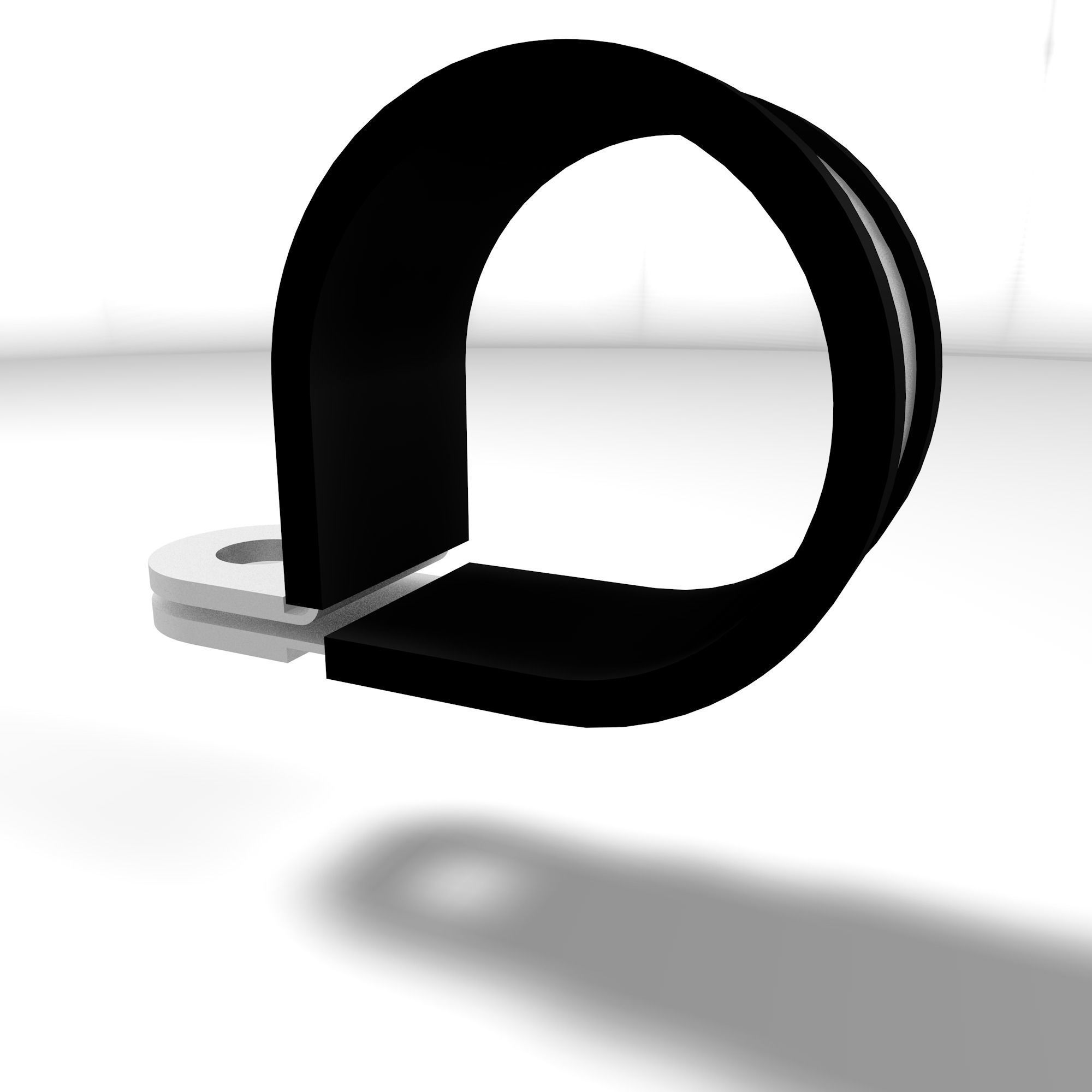 Steel clamp with rubber protection Low-poly 3D model_22