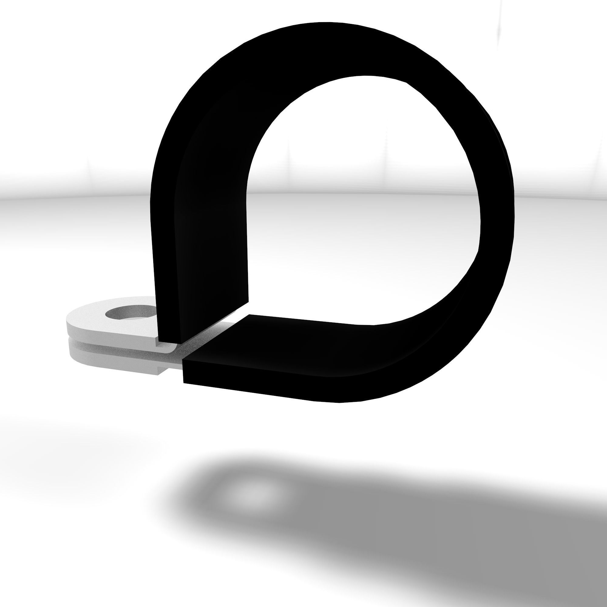 Steel clamp with rubber protection Low-poly 3D model_23