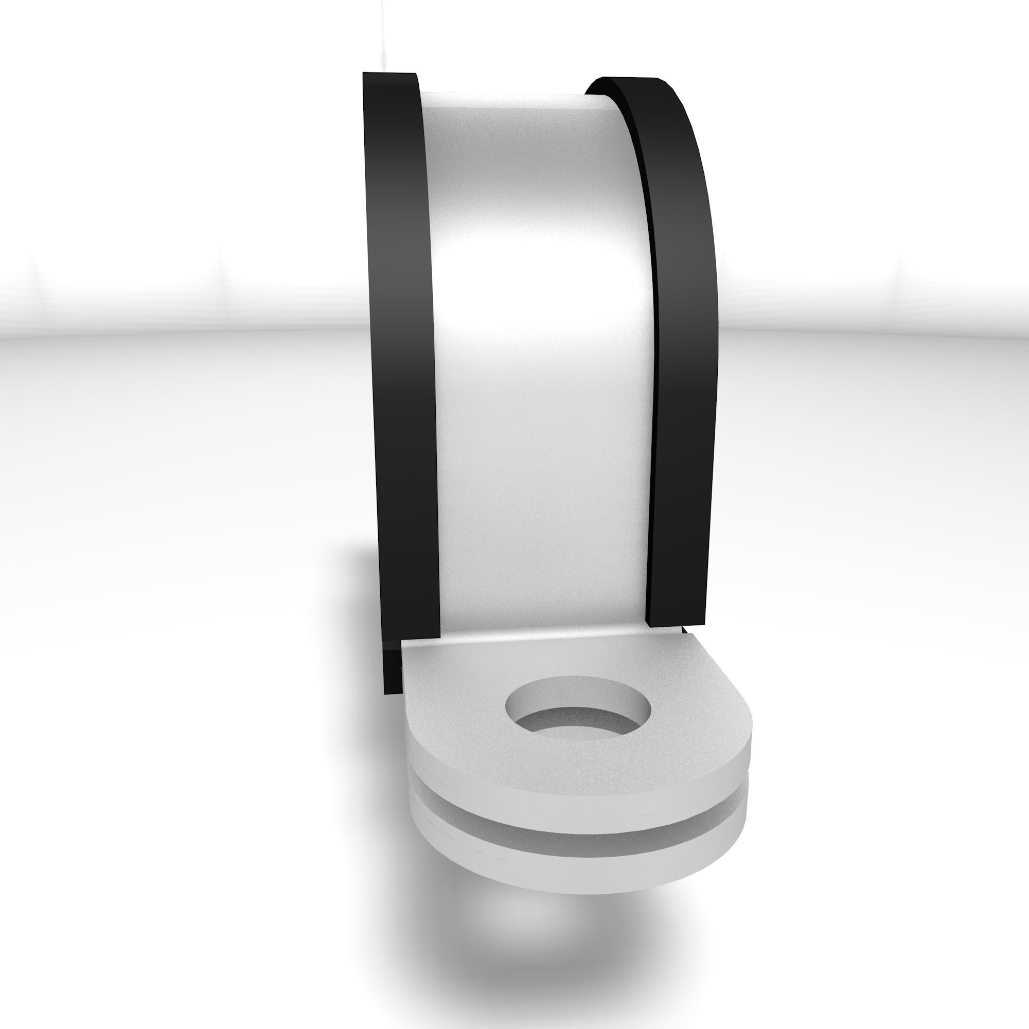 Steel clamp with rubber protection Low-poly 3D model_7