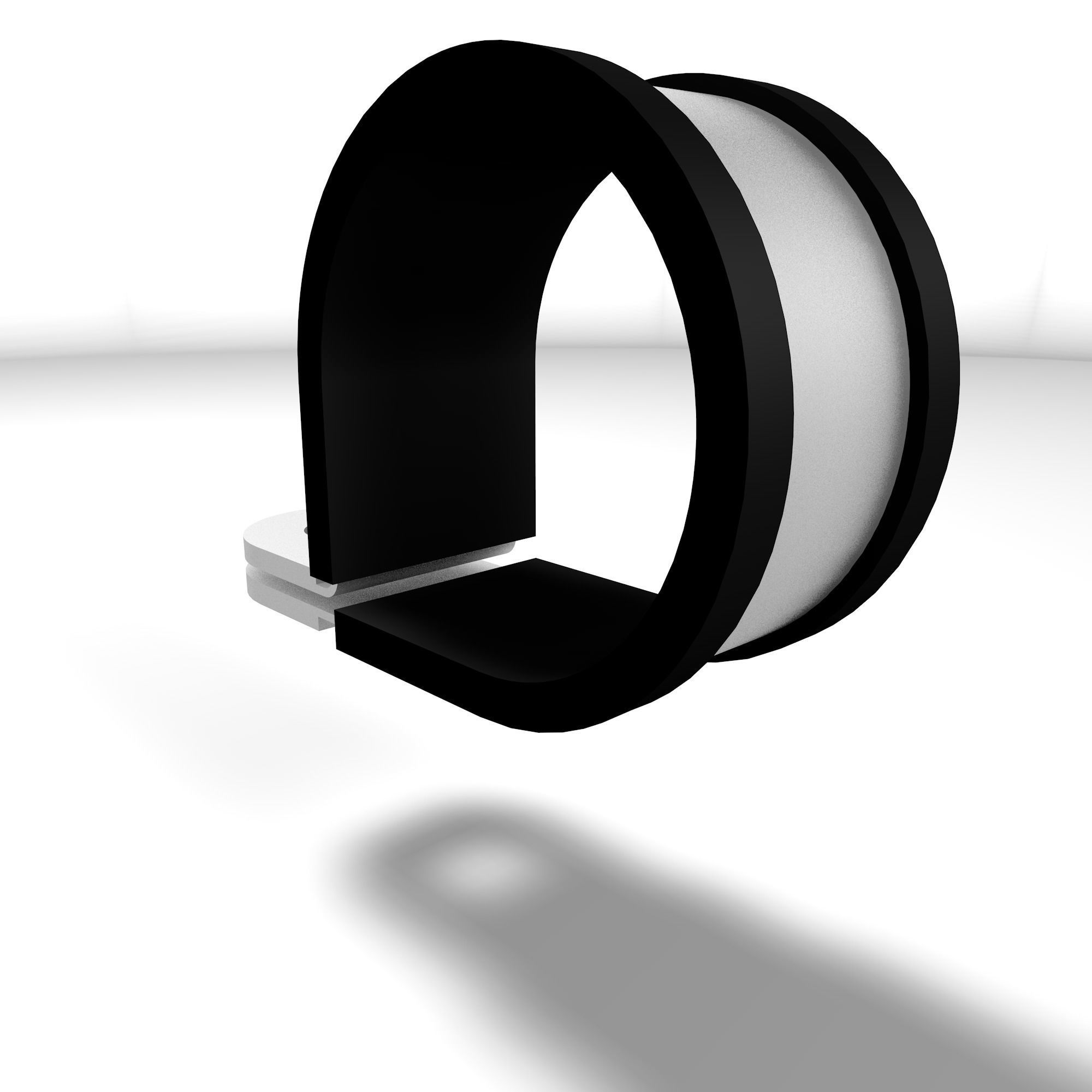 Steel clamp with rubber protection Low-poly 3D model_30