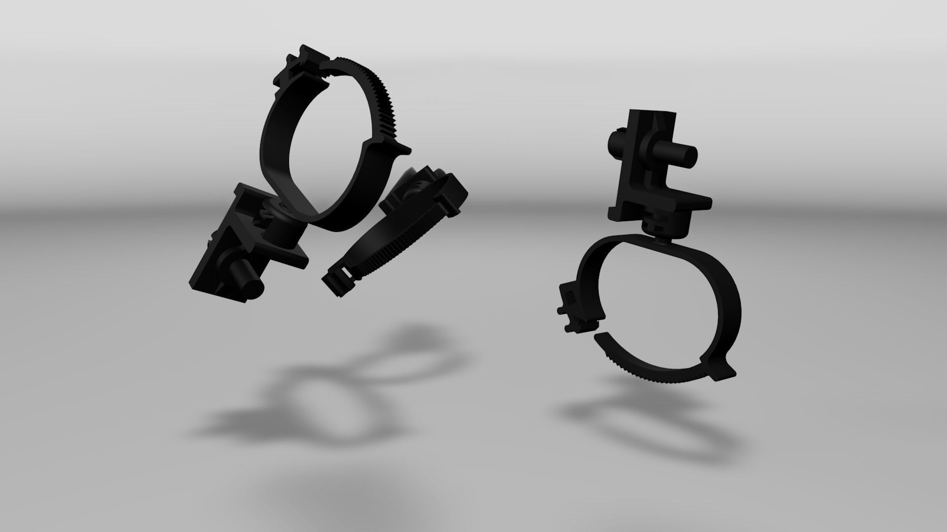 Clip for wires Low-poly 3D model_12