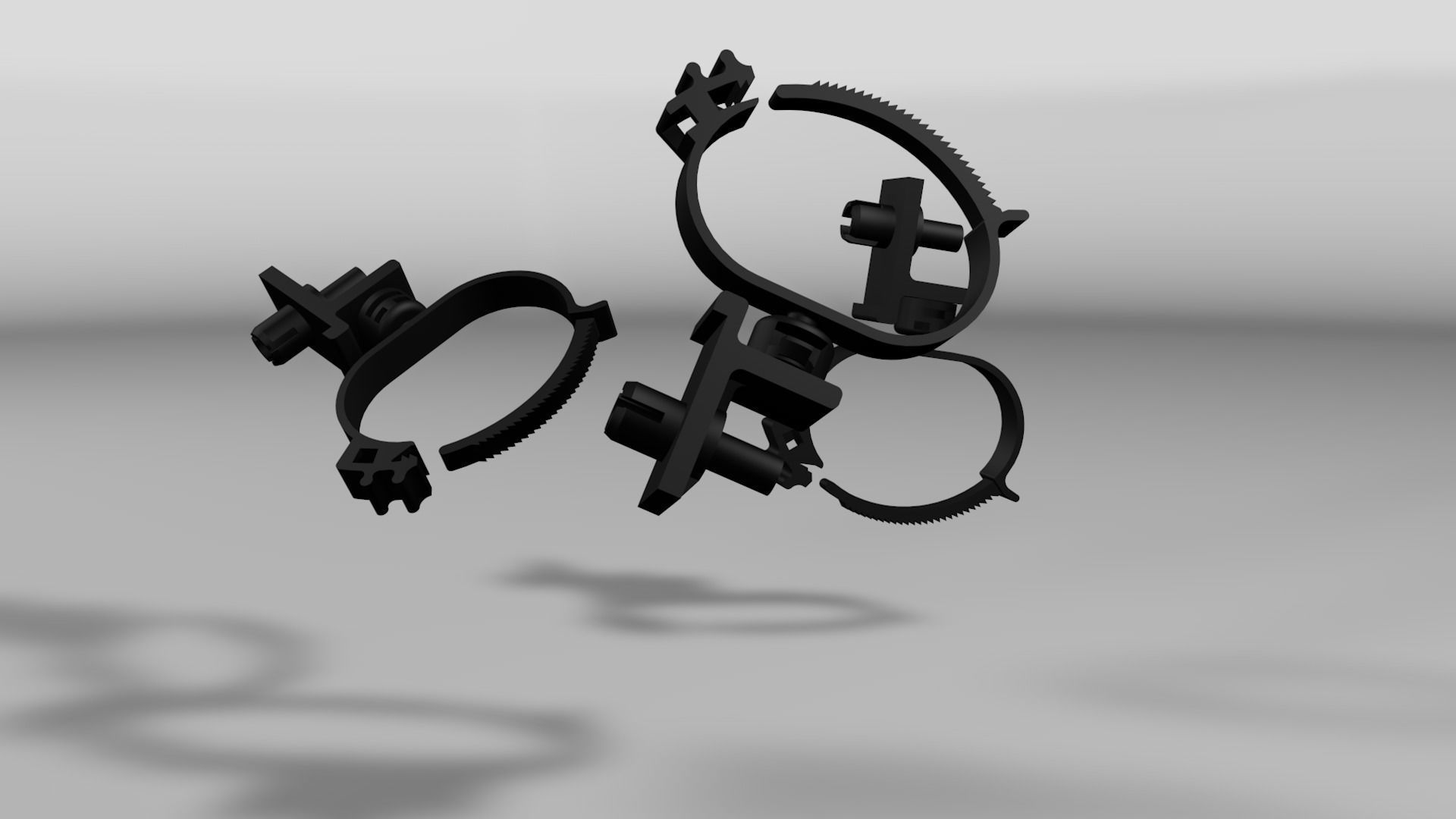 Clip for wires Low-poly 3D model_10