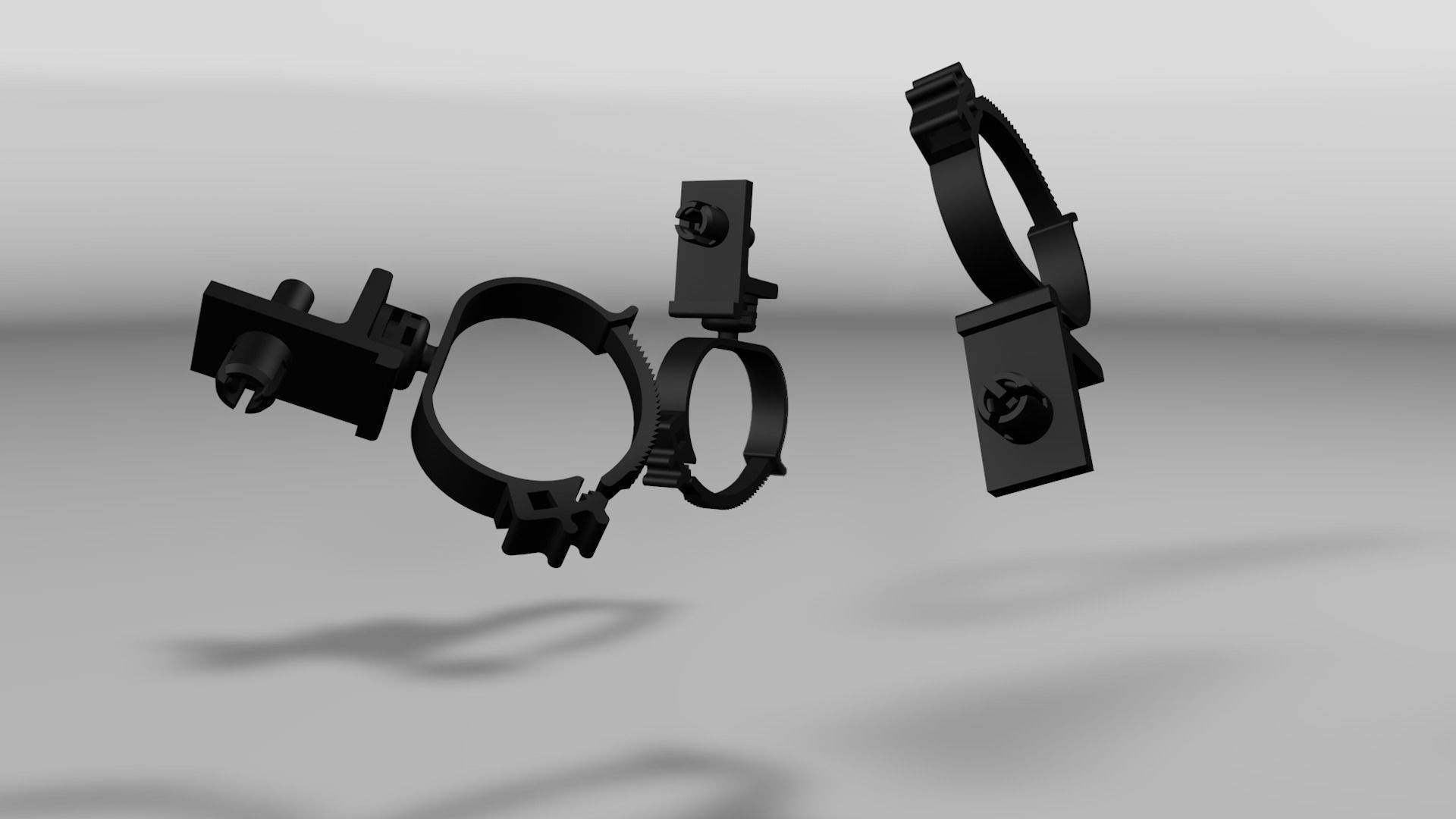 Clip for wires Low-poly 3D model_9