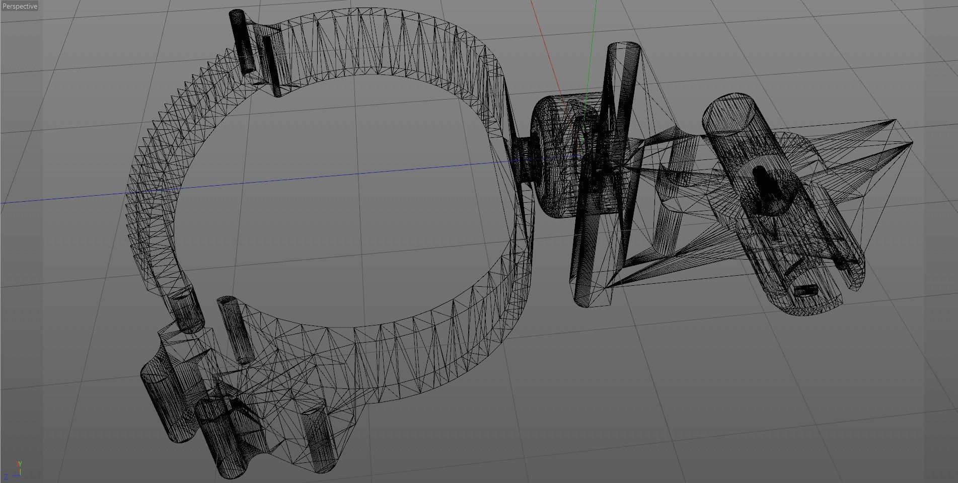 Clip for wires Low-poly 3D model_6