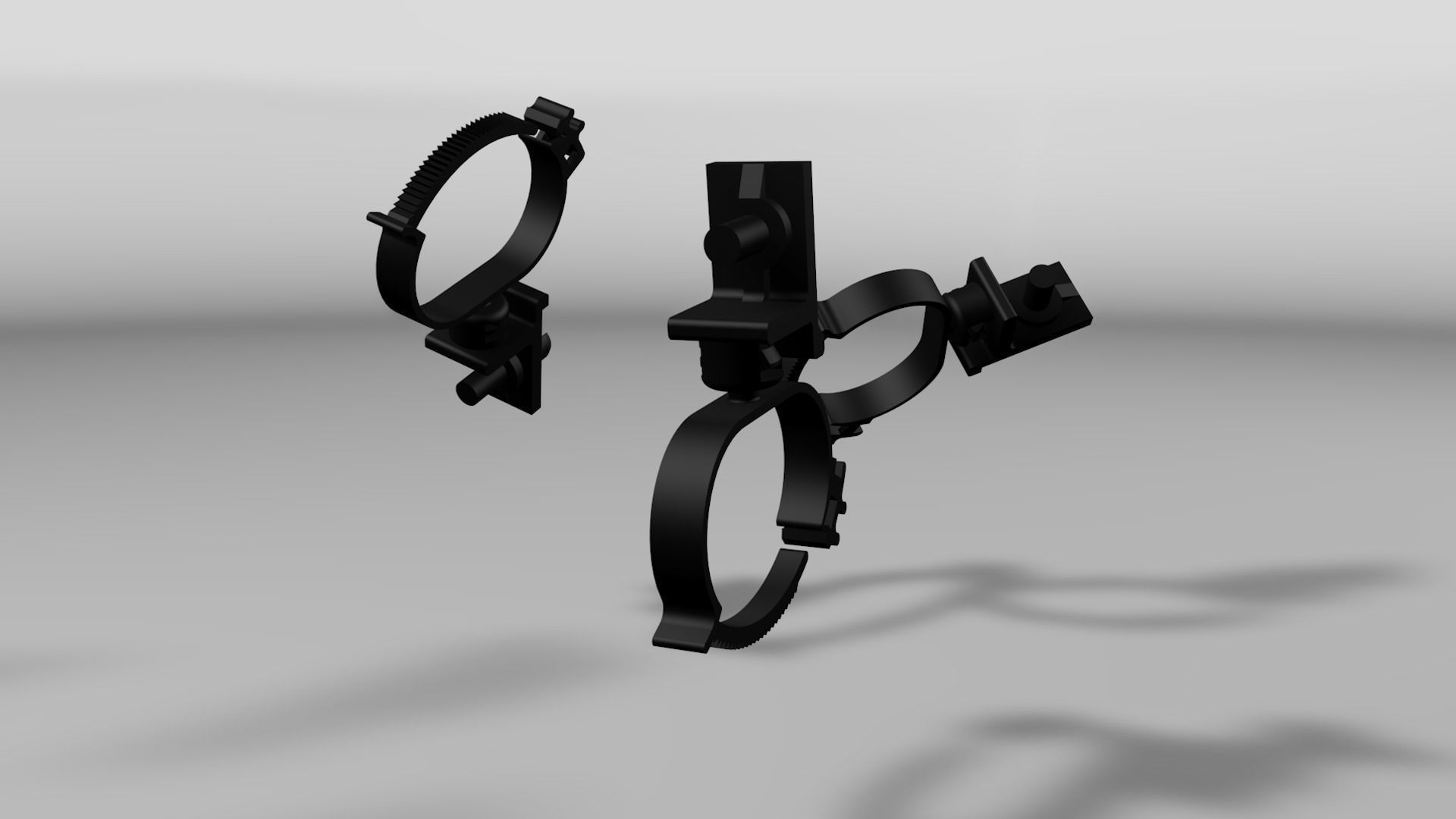 Clip for wires Low-poly 3D model_11