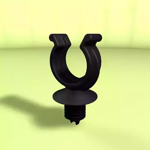 Rotating hose or wire clip