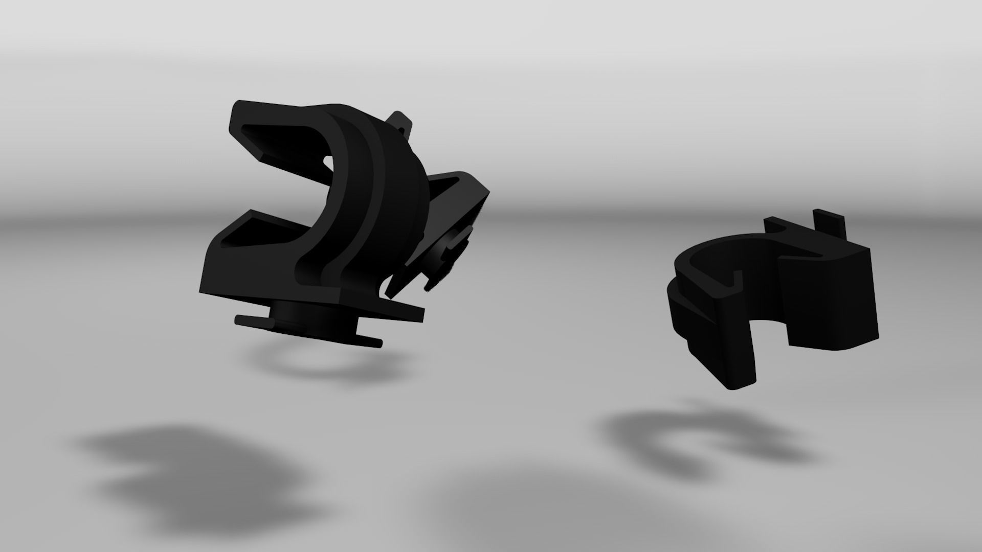 Twist and lock clip Low-poly 3D model_9