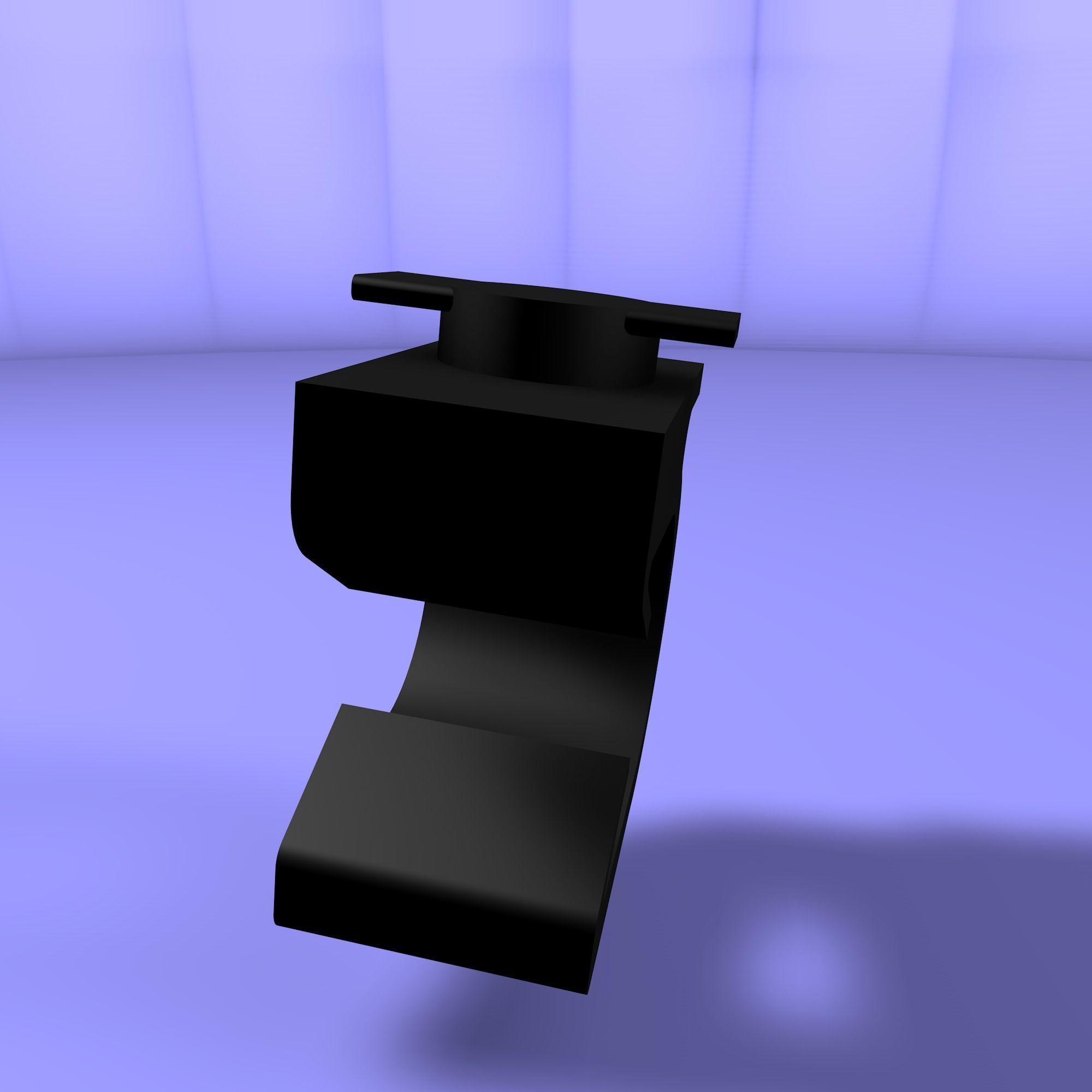 Twist and lock clip Low-poly 3D model_22