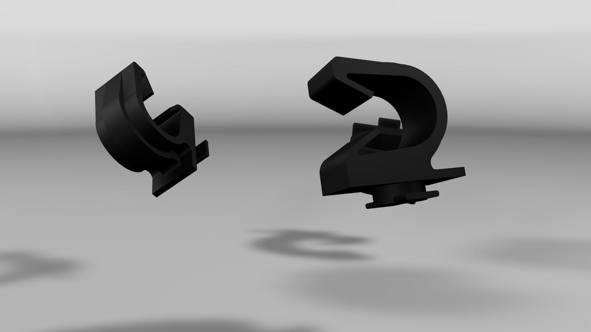 Twist and lock clip Low-poly 3D model_15