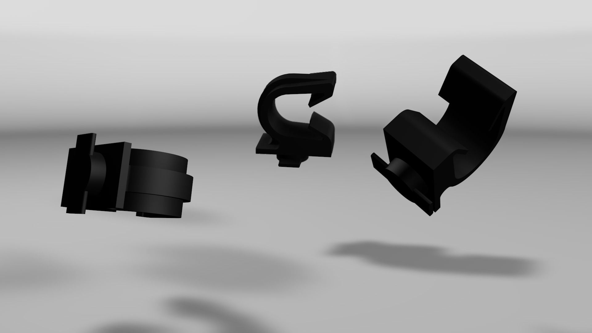 Twist and lock clip Low-poly 3D model_11