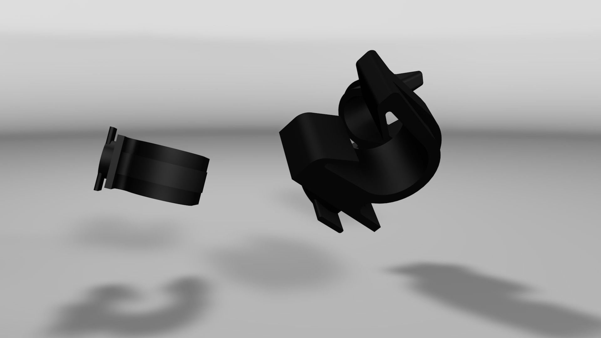 Twist and lock clip Low-poly 3D model_13