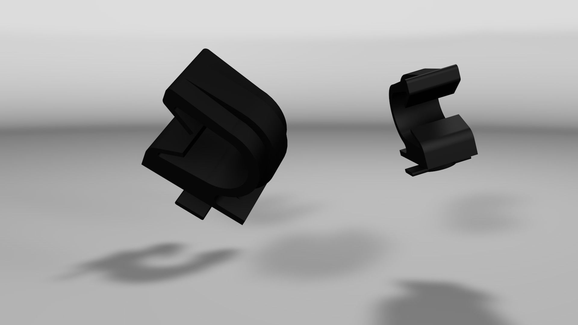 Twist and lock clip Low-poly 3D model_12