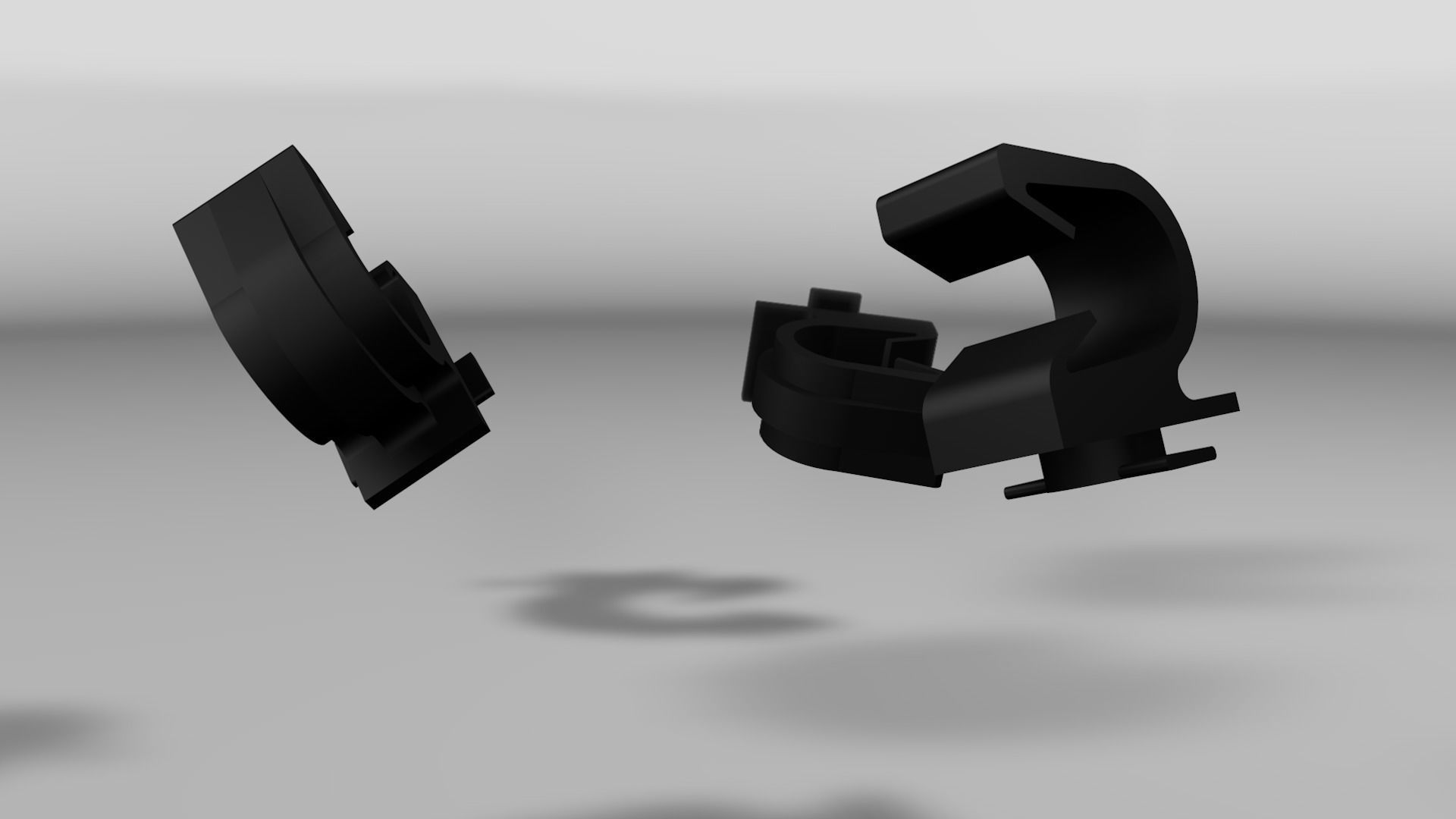 Twist and lock clip Low-poly 3D model_17