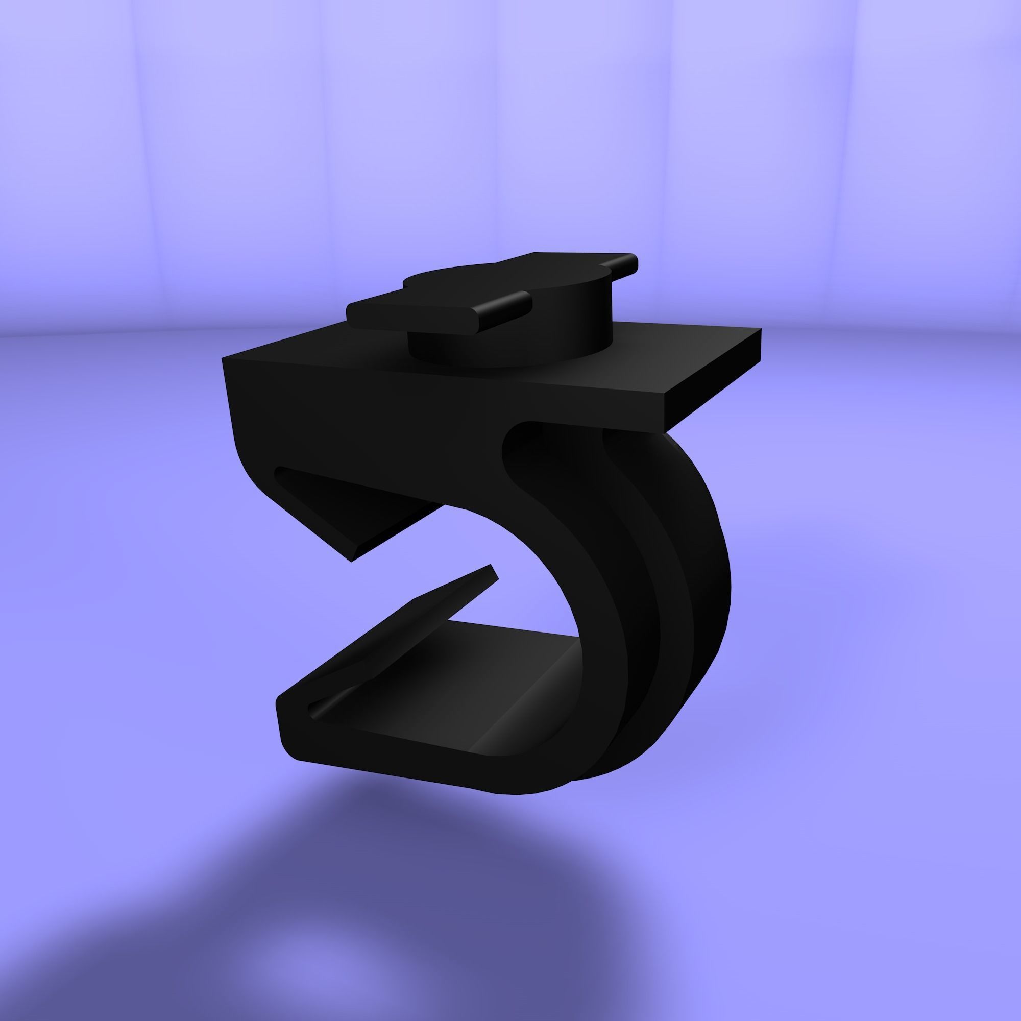 Twist and lock clip Low-poly 3D model_25