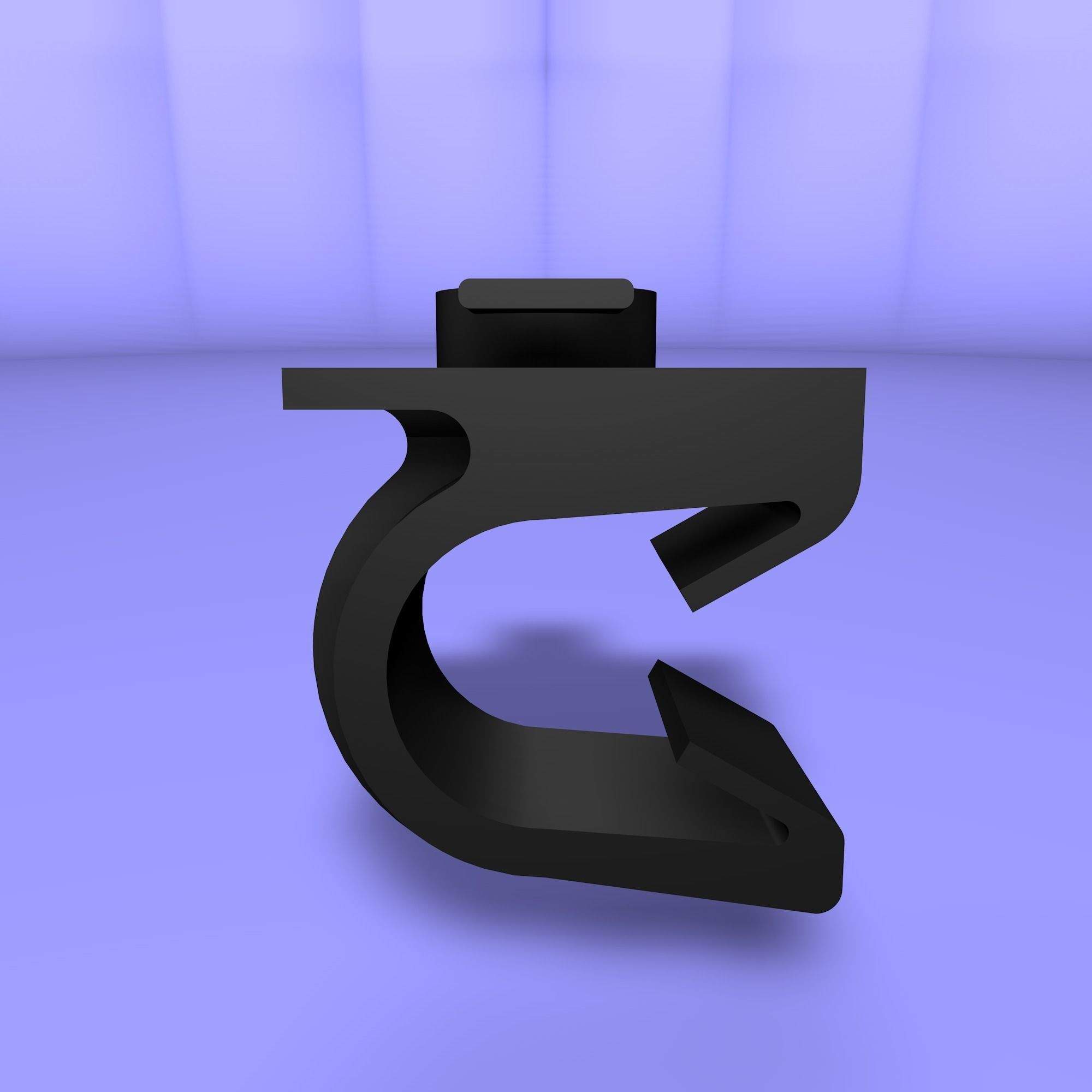 Twist and lock clip Low-poly 3D model_19
