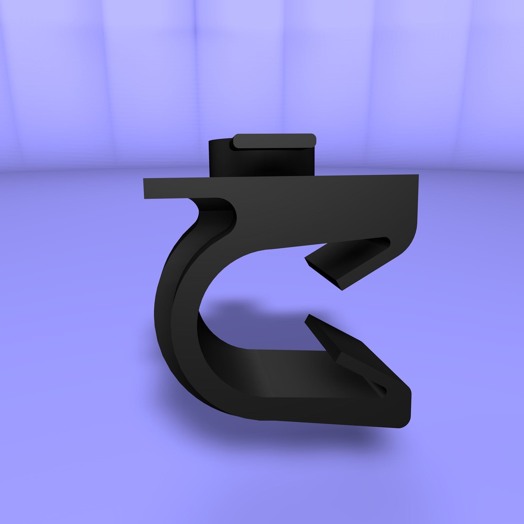 Twist and lock clip Low-poly 3D model_31