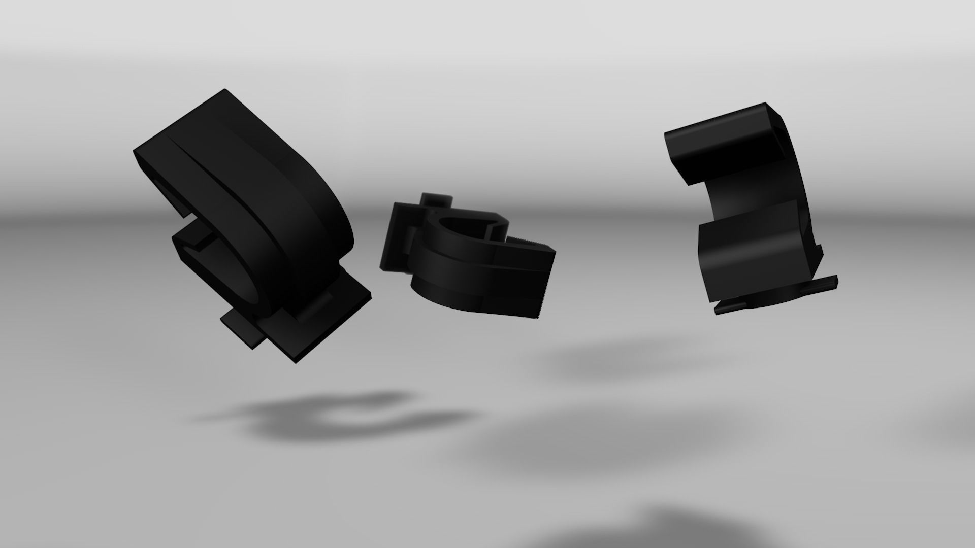 Twist and lock clip Low-poly 3D model_14