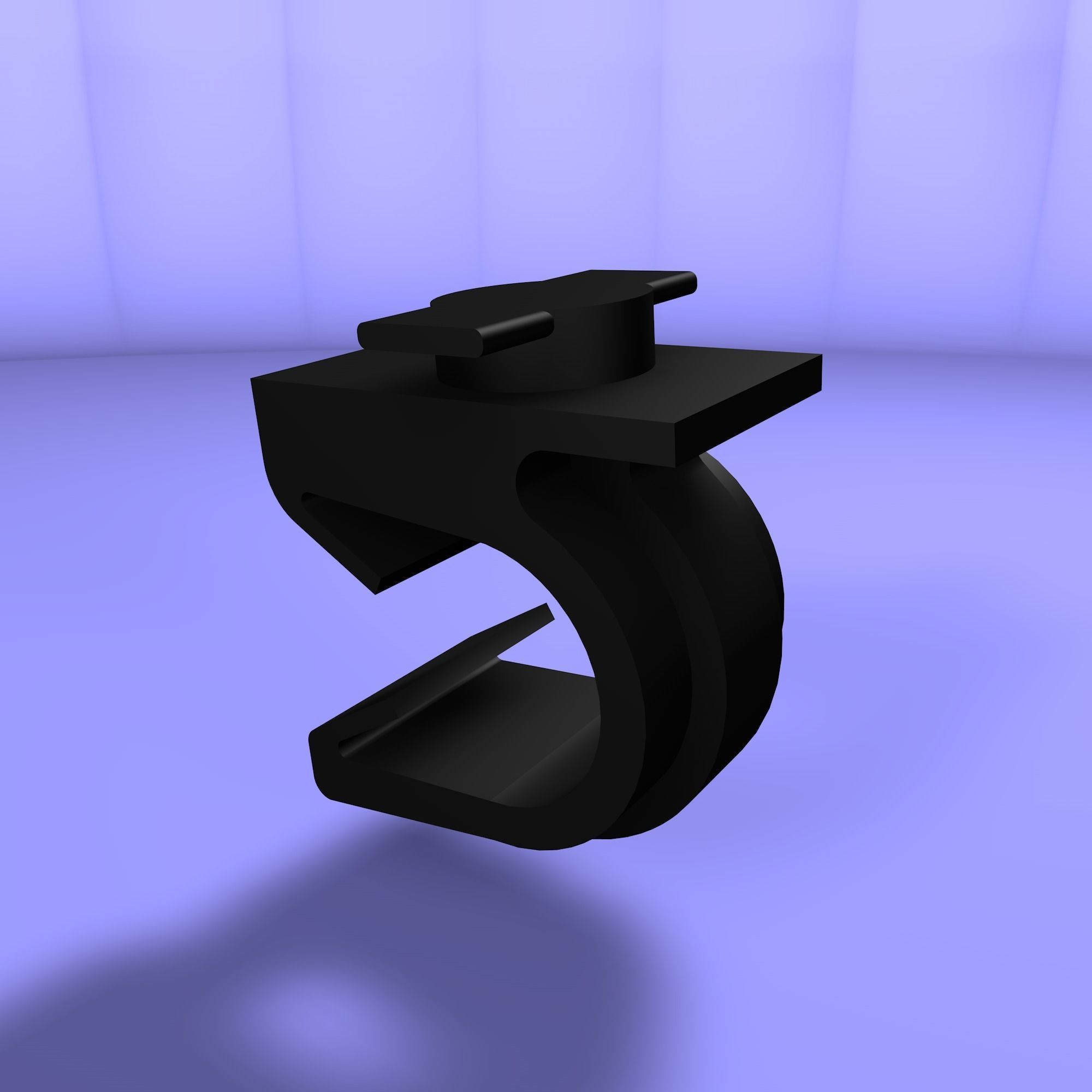 Twist and lock clip Low-poly 3D model_27