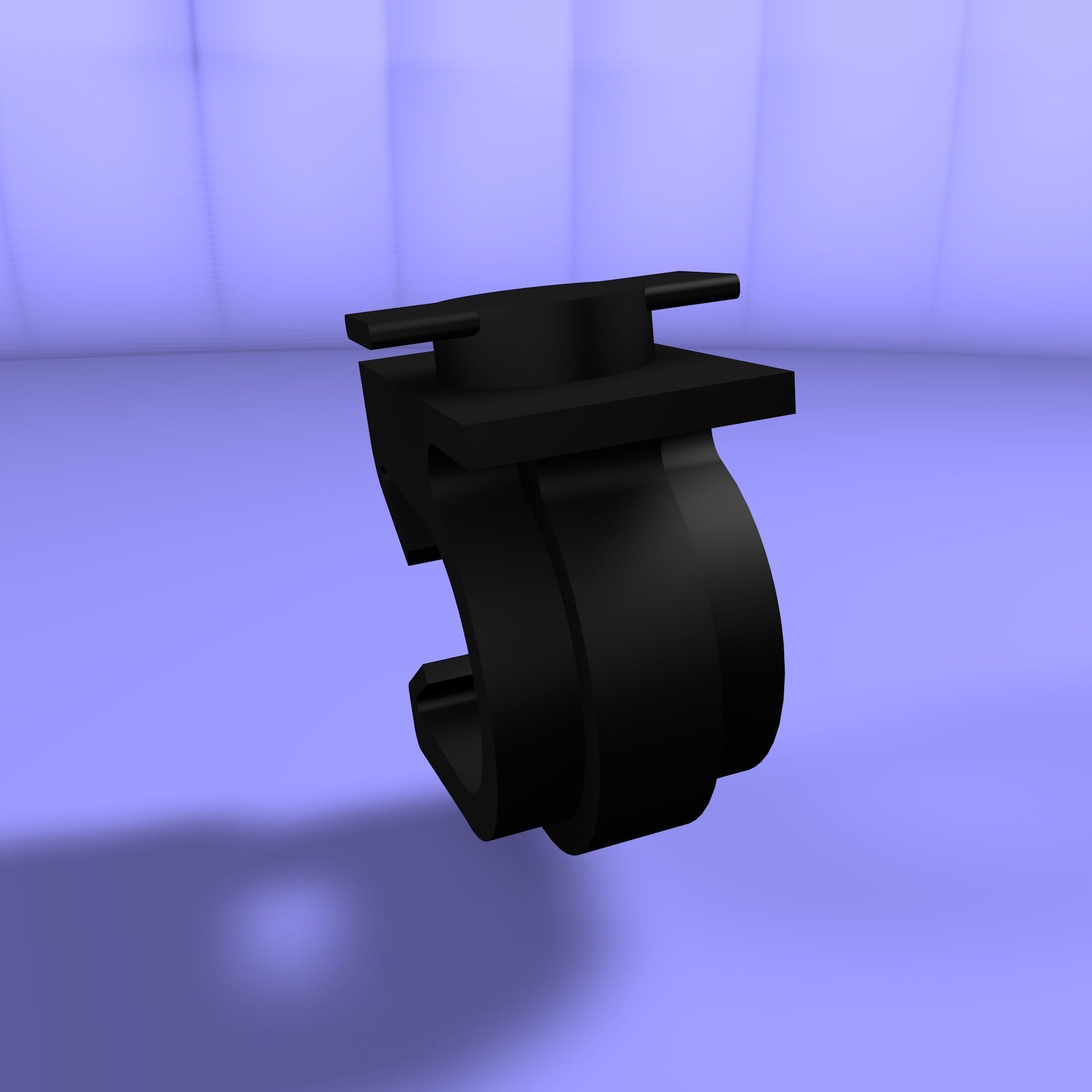 Twist and lock clip Low-poly 3D model_26