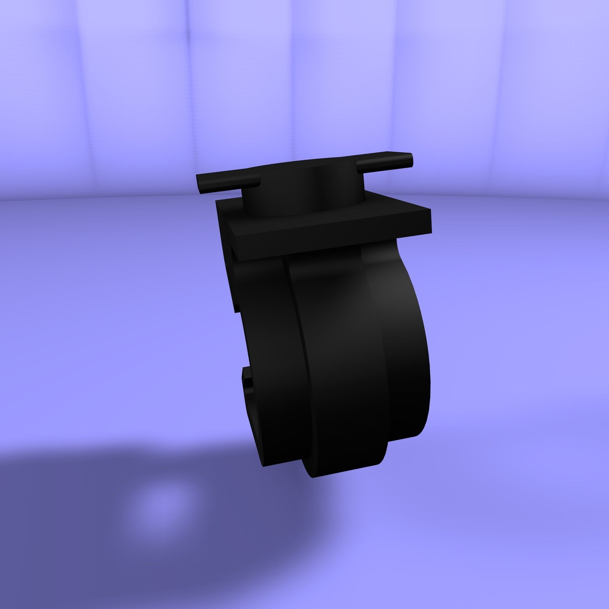 Twist and lock clip Low-poly 3D model_29