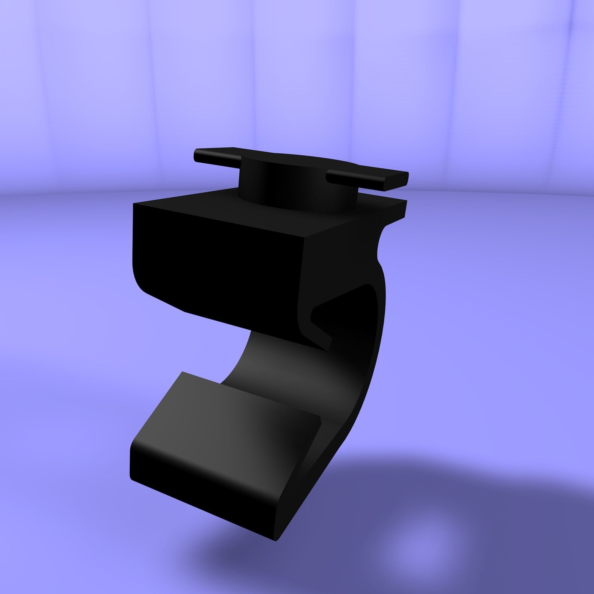 Twist and lock clip Low-poly 3D model_28