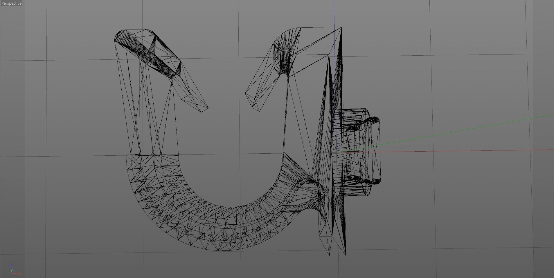 Twist and lock clip Low-poly 3D model_2