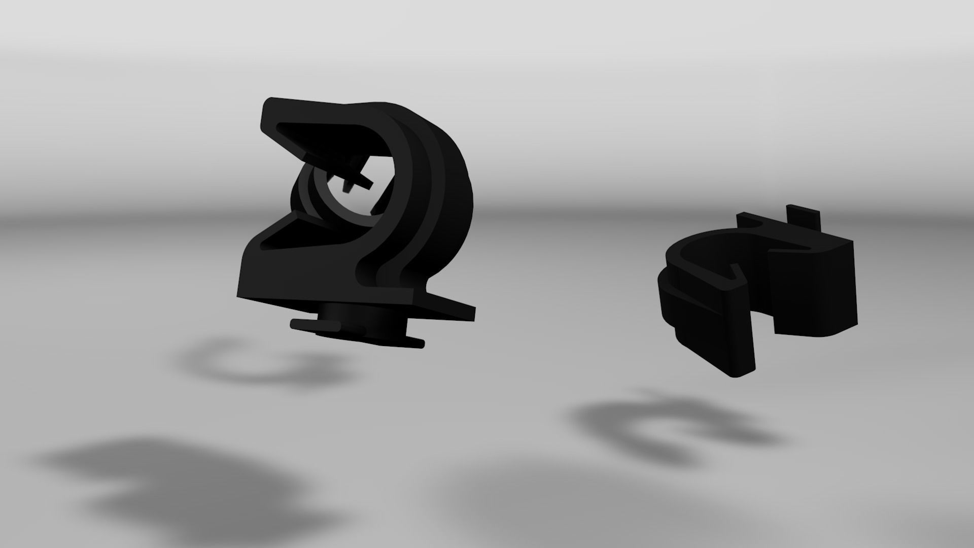 Twist and lock clip Low-poly 3D model_16