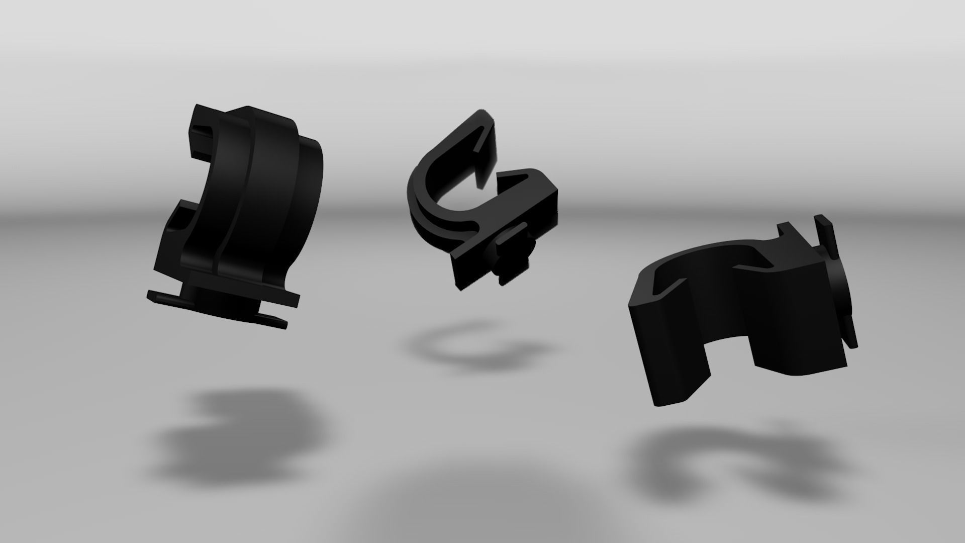 Twist and lock clip Low-poly 3D model_10